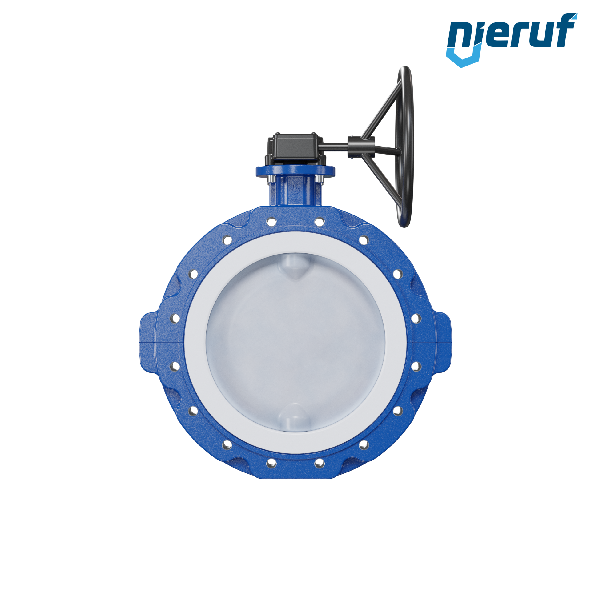valvola a farfalla PFA PTFE AK10 DN350 PN10 volantino manuale inserto in FKM