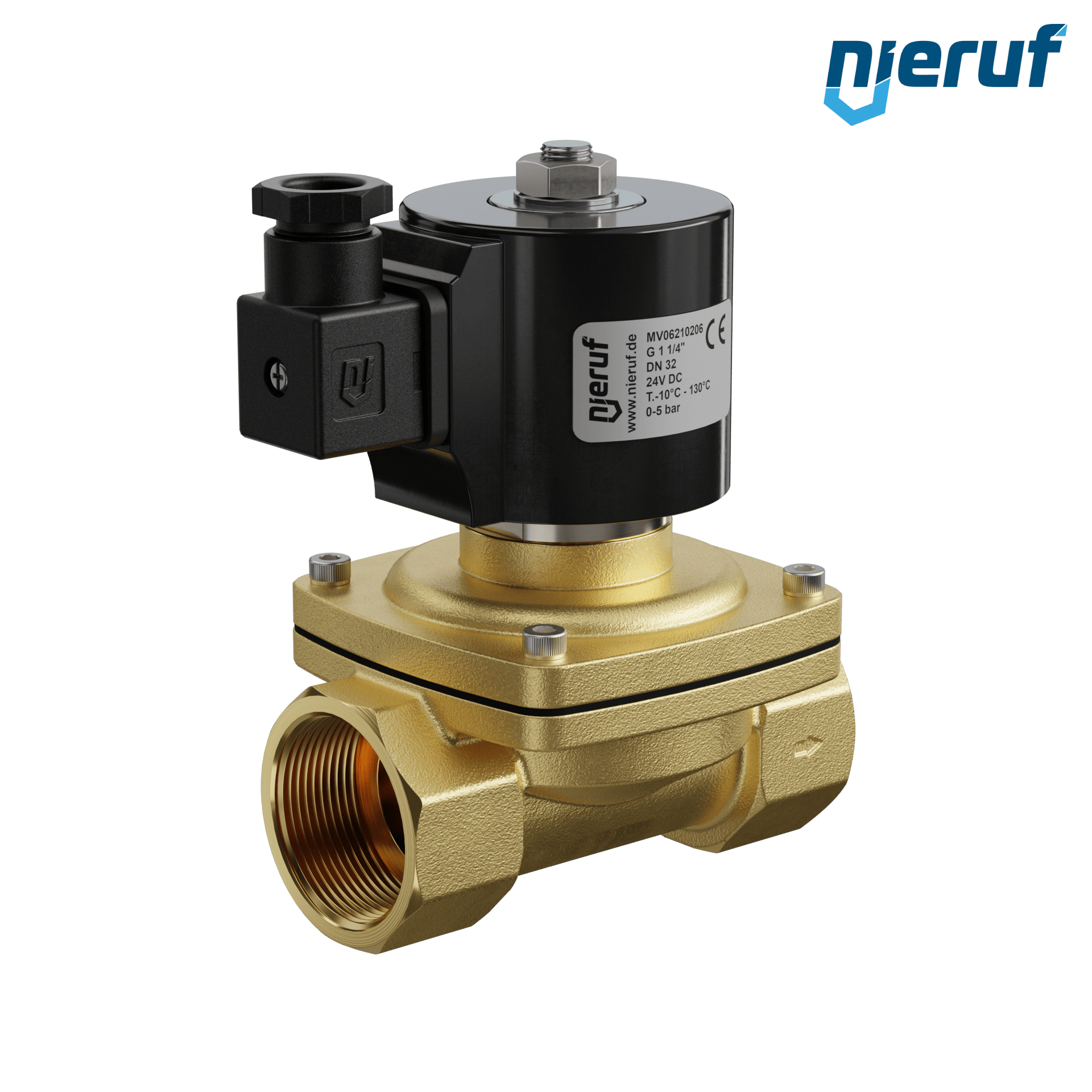 Electroválvula de vacío G 1 1/4" Latón MV06 EPDM 24V CC