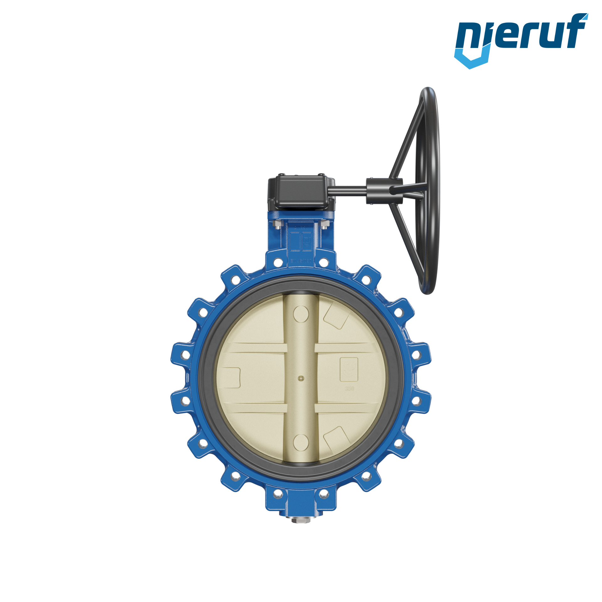valvola a farfalla per l'acqua di mare DN 350 PN10 AK16 volantino