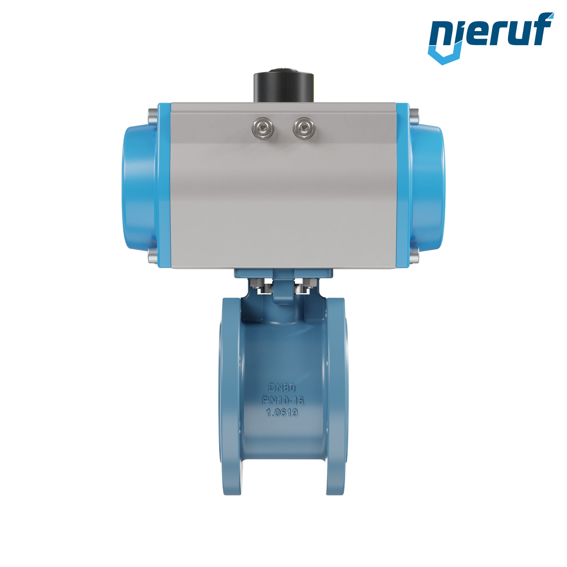 valvola a sfera flangiata dal design compatto DN80 PK06 azionamento rotativo pneumatico a semplice effetto apertura a molla