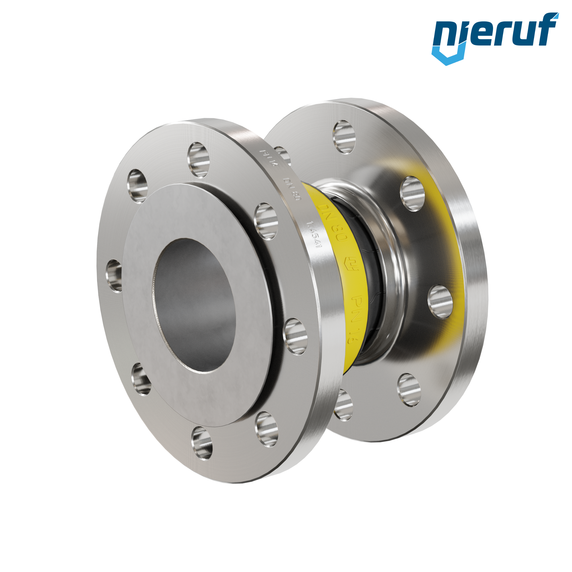Compensatore piastra di rinforzo DN80 versione KP04 flange in acciaio inox NBR