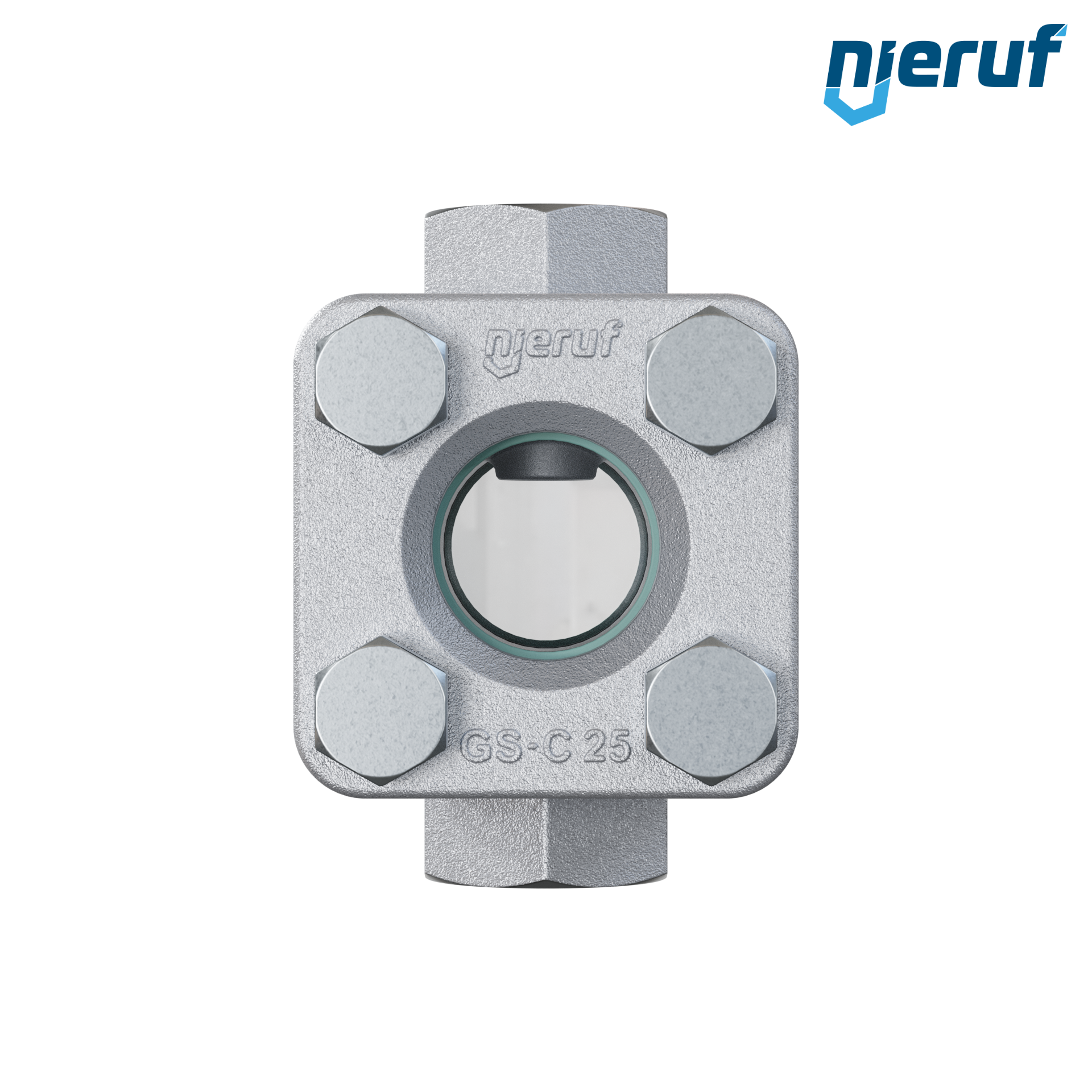 oblò di osservazione / specola visiva G 1/4" pollici acciaio fuso vetro borosilicato