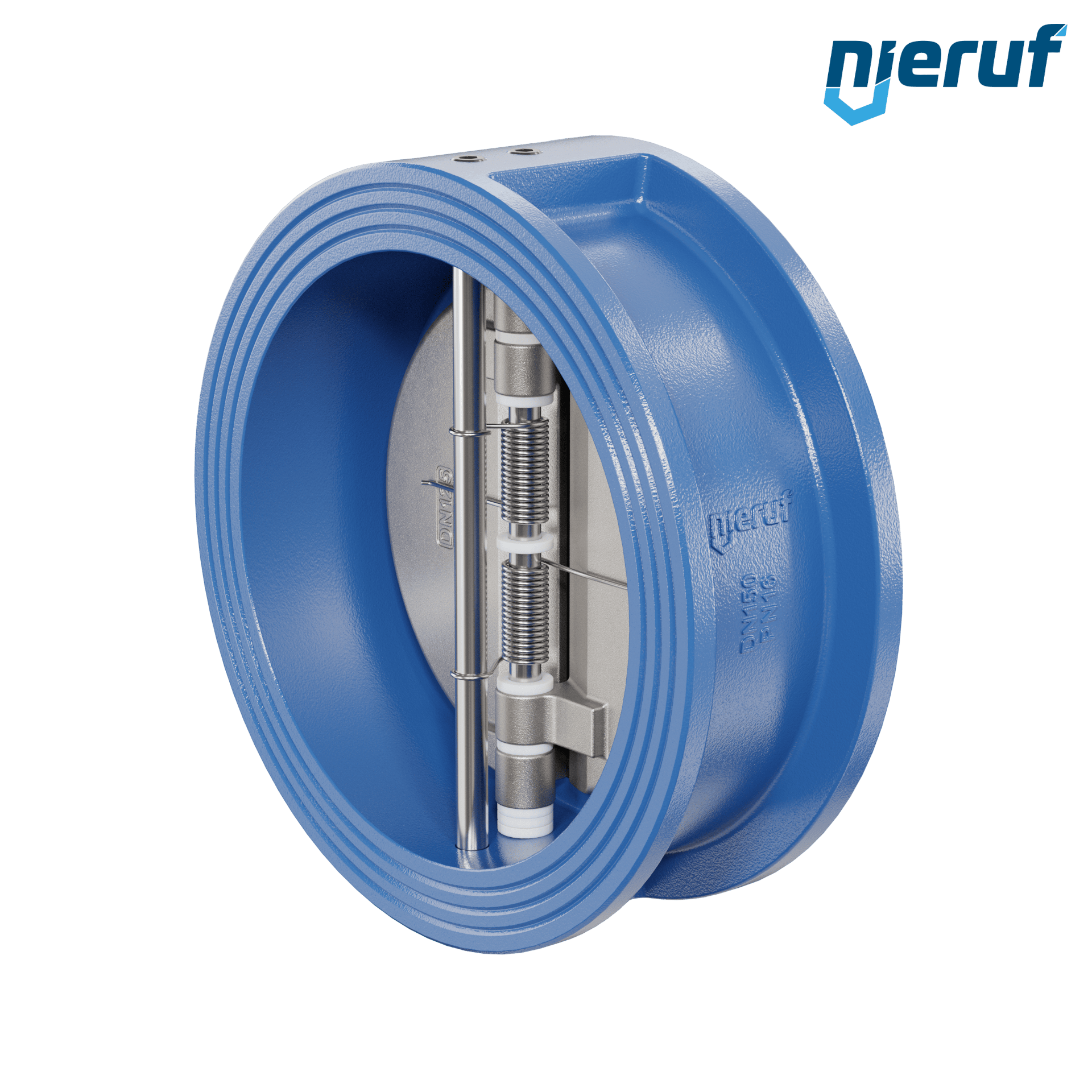 valvola di ritegno a doppio battente DN150 DR02 GGG40 FKM (Viton)