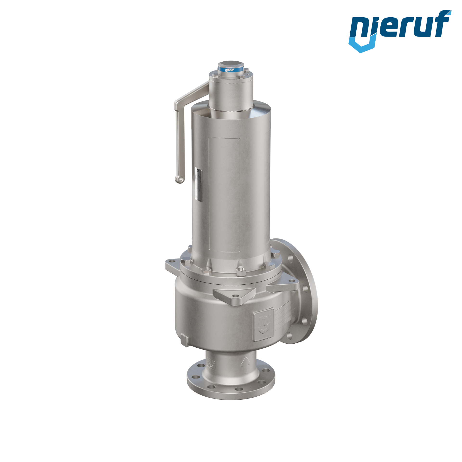 valvola di sicurezza flangiata DN100/DN150 SF04, acciaio inox 1.4408 PTFE, dispositivo di sollevamento con leva