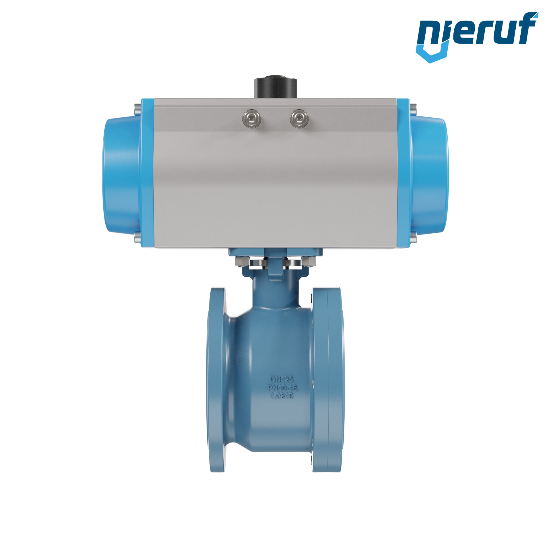 valvola a sfera flangiata dal design compatto DN125 PK06 azionamento rotativo pneumatico a doppio effetto
