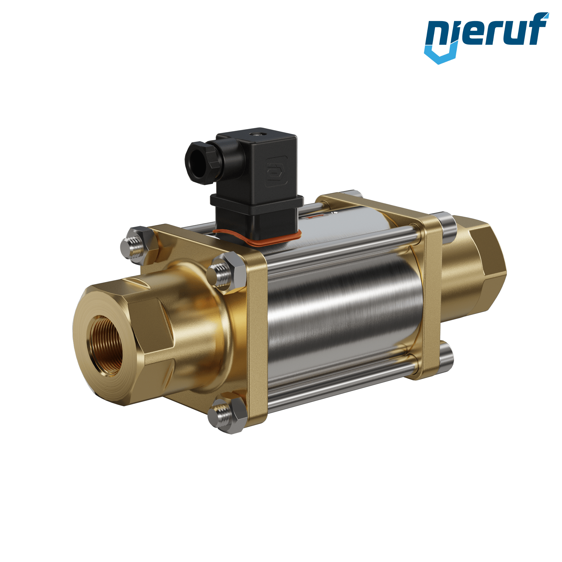 valvola coassiale a 3/2 vie 3/4" pollici filettatura interna - DN20 ottone 230V AC NO - per applicazione con acqua
