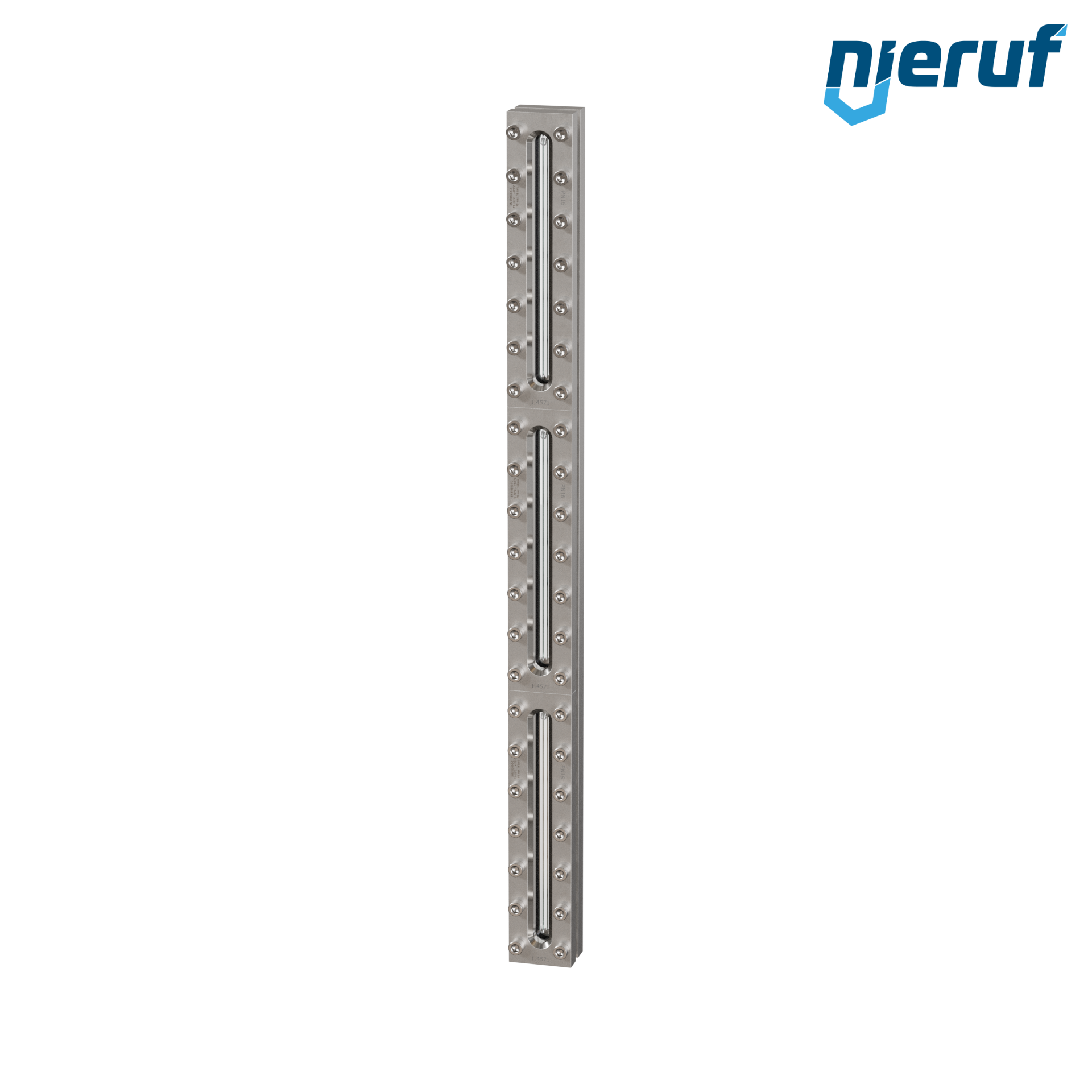 oblò di osservazione per serbatoi L=930mm  BS03 acciaio inossidabile 1.4571 grafite vetro borosilicato, reflex 16bar