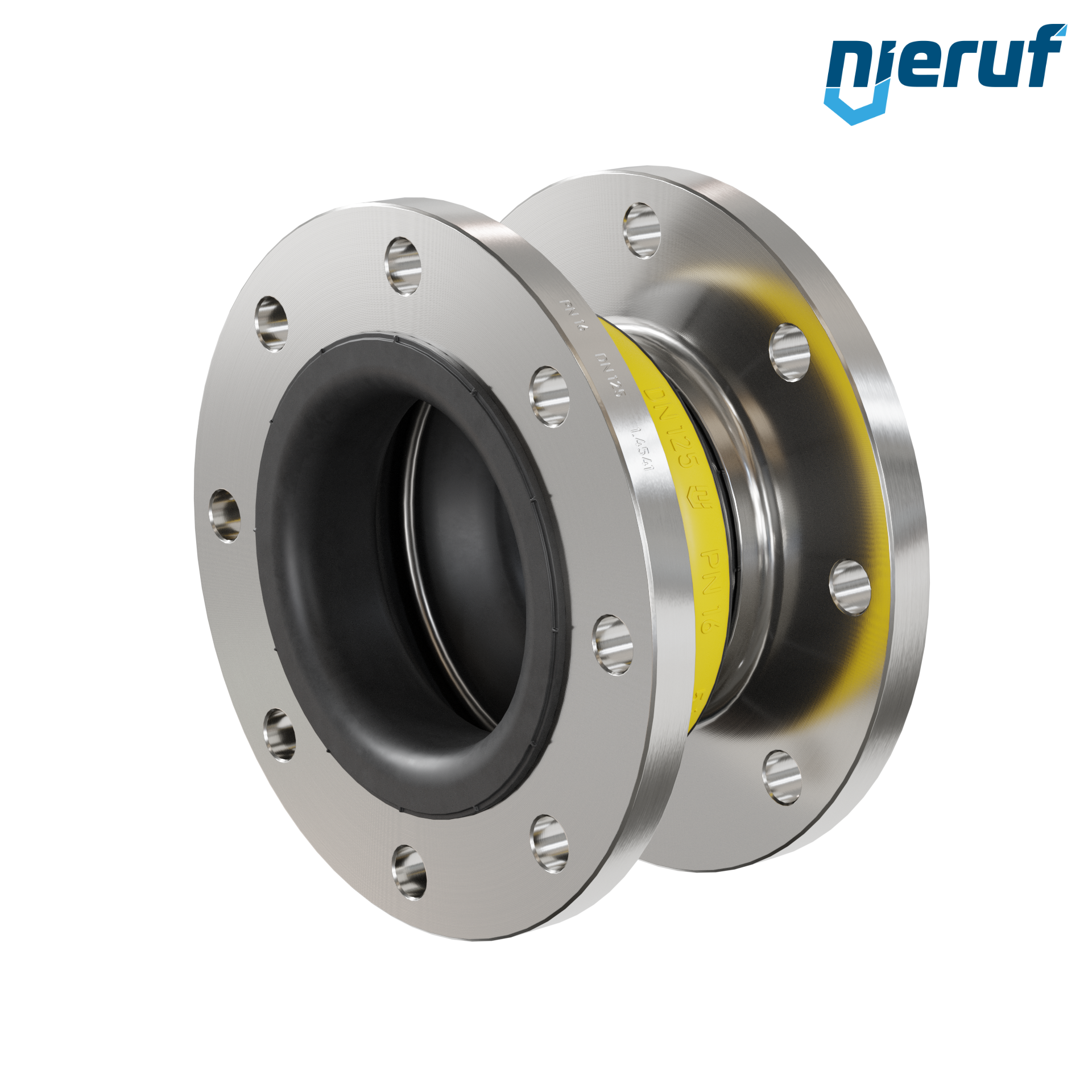 Compensatore o-ring di supporto per il vuoto DN125 versione KP04 flange in acciaio inox NBR