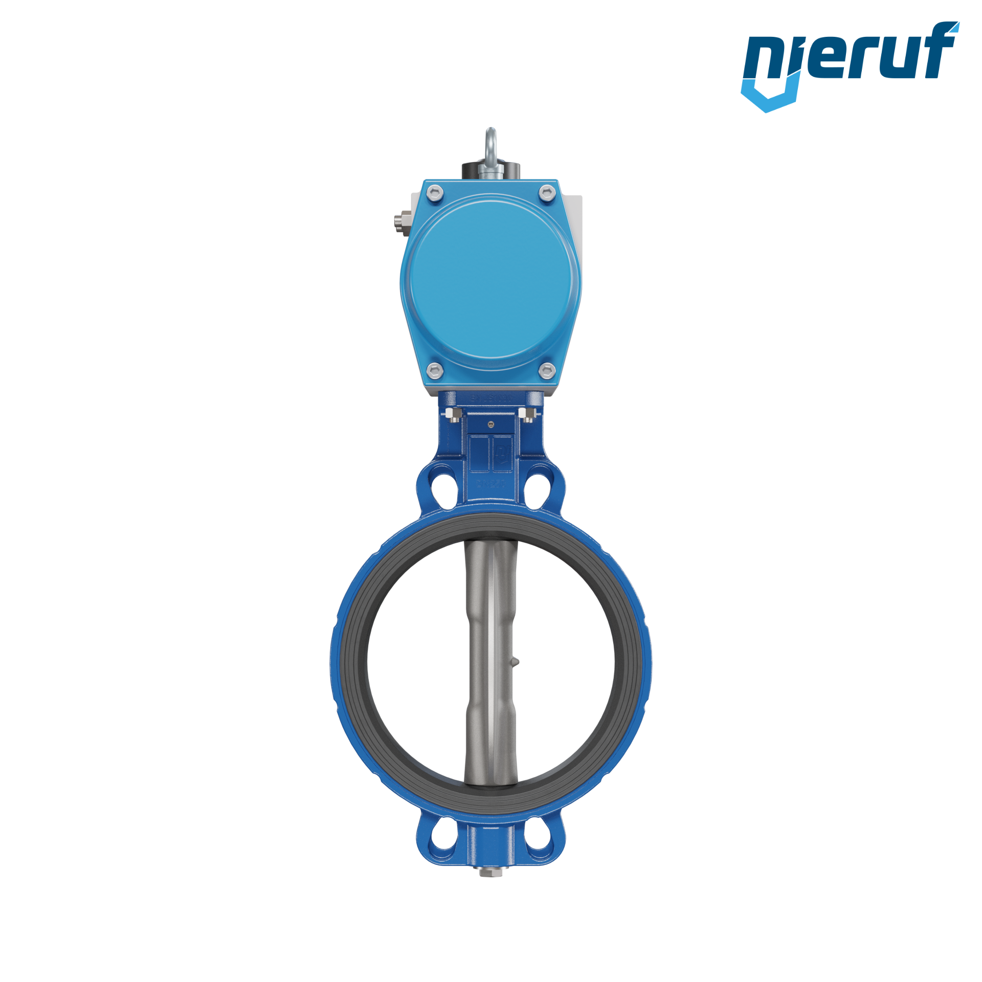 Butterfly valve DN 250 AK01 FPM pneumatic actuator single acting normally open