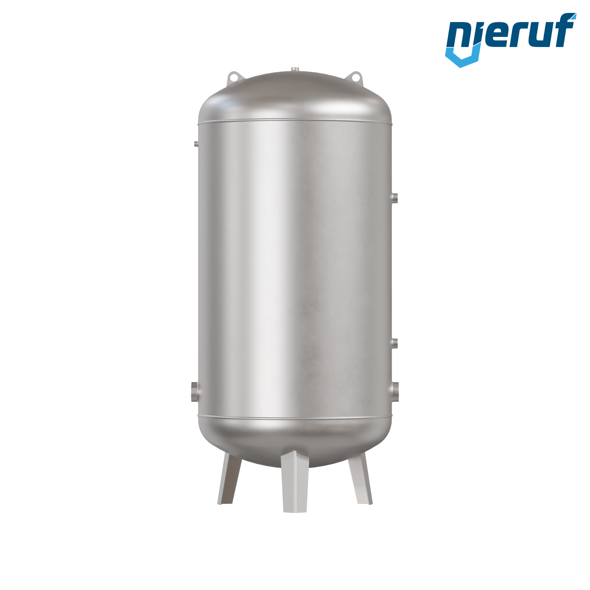 Serbatoio a pressione per acqua verticale BE04 1500 litri, 0-10 bar, acciaio inox