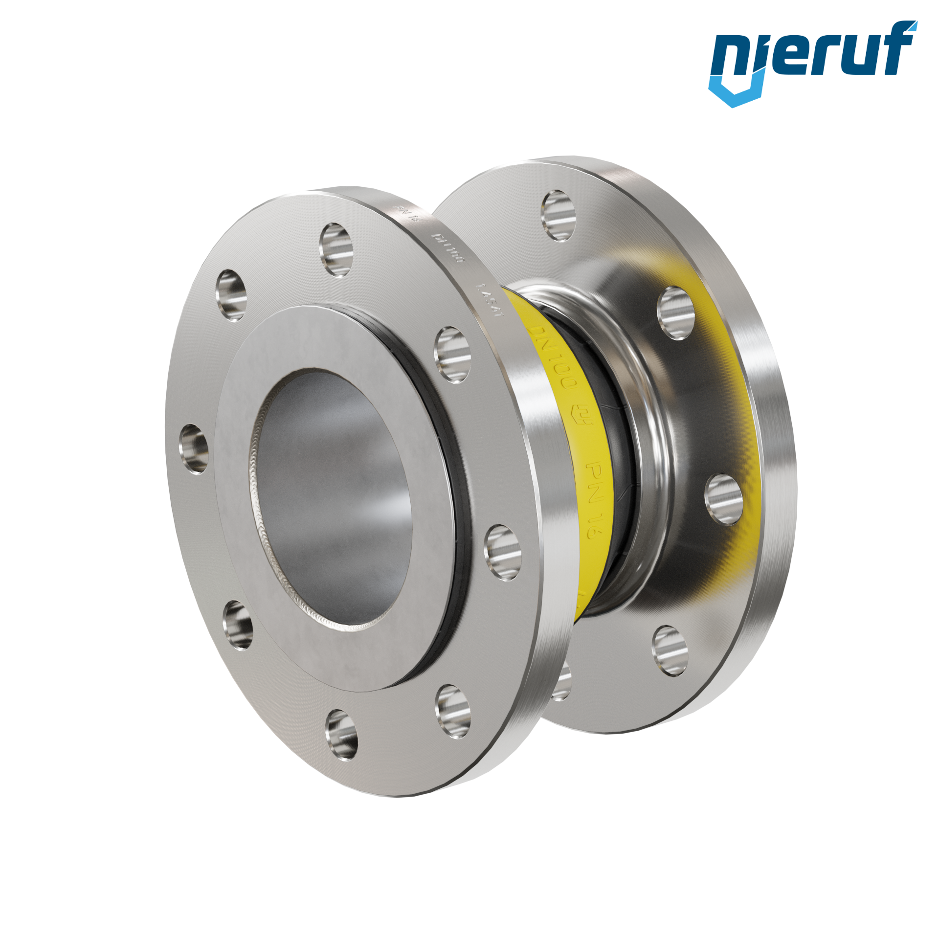 Compensatore piastra di rinforzo DN100 versione KP04 flange in acciaio inox NBR
