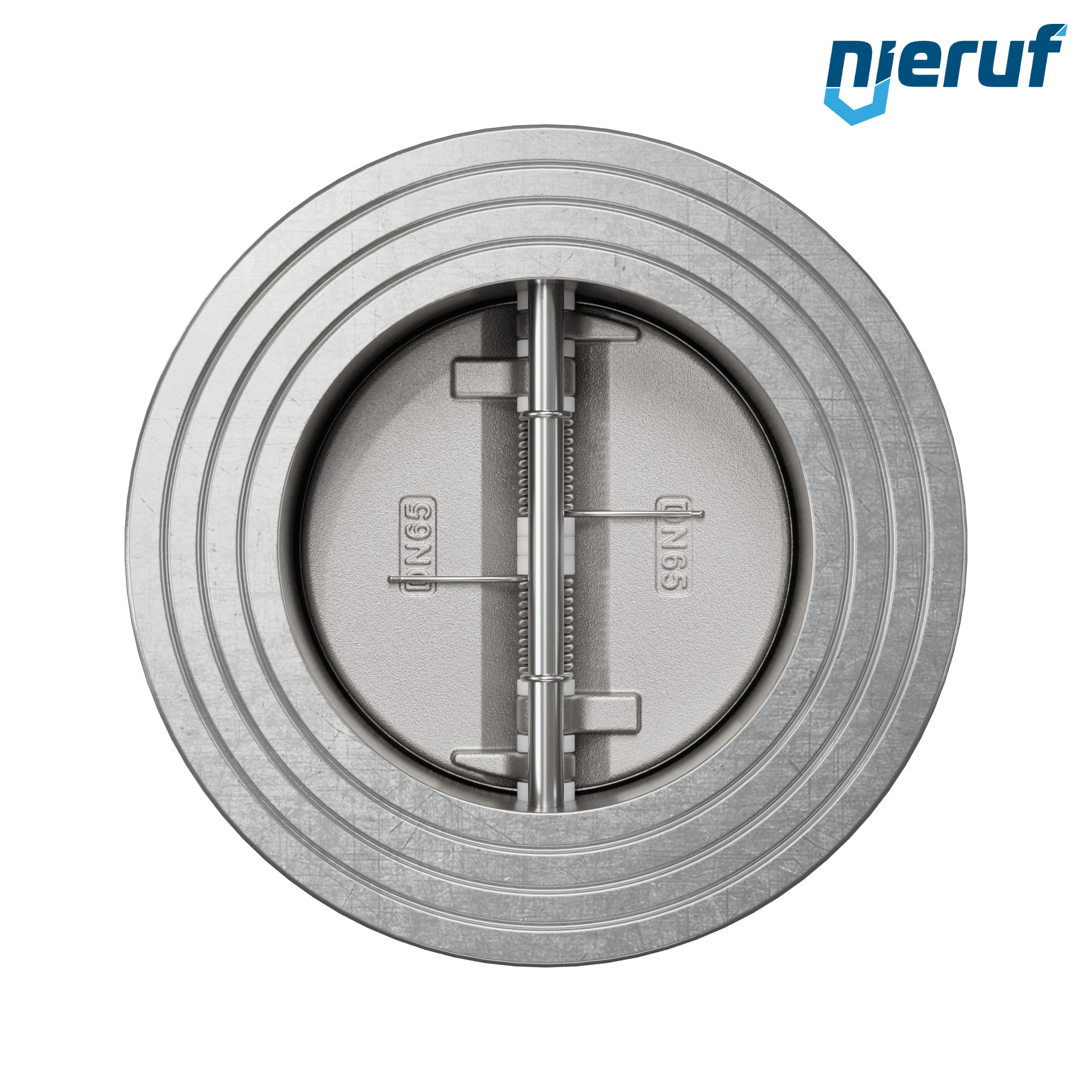valvola di ritegno a doppio battente DN65 DR03 acciaio inossidabile 1.4408 FKM (Viton)