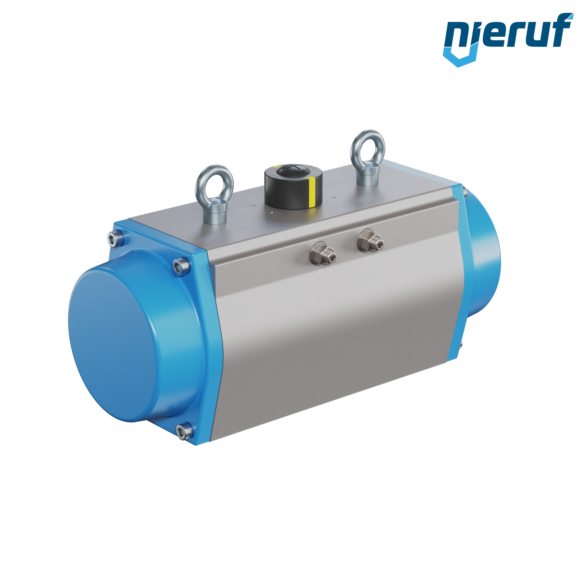 attuatore pneumatico AN02 a singolo effetto, chiusura a molla versione per alta temperatura GS-160 90° con 12 molle