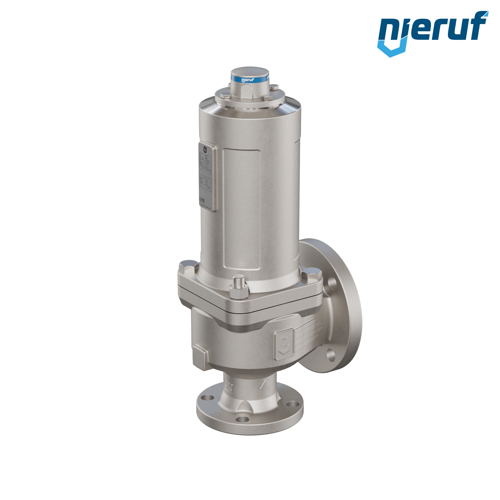 valvola di sicurezza flangiata ASME fluidi liquidi a tenuta di gas ANSI 150 DN50 2" x 3" SF07, acciaio, FFKM, senza dispositivo di sollevamento