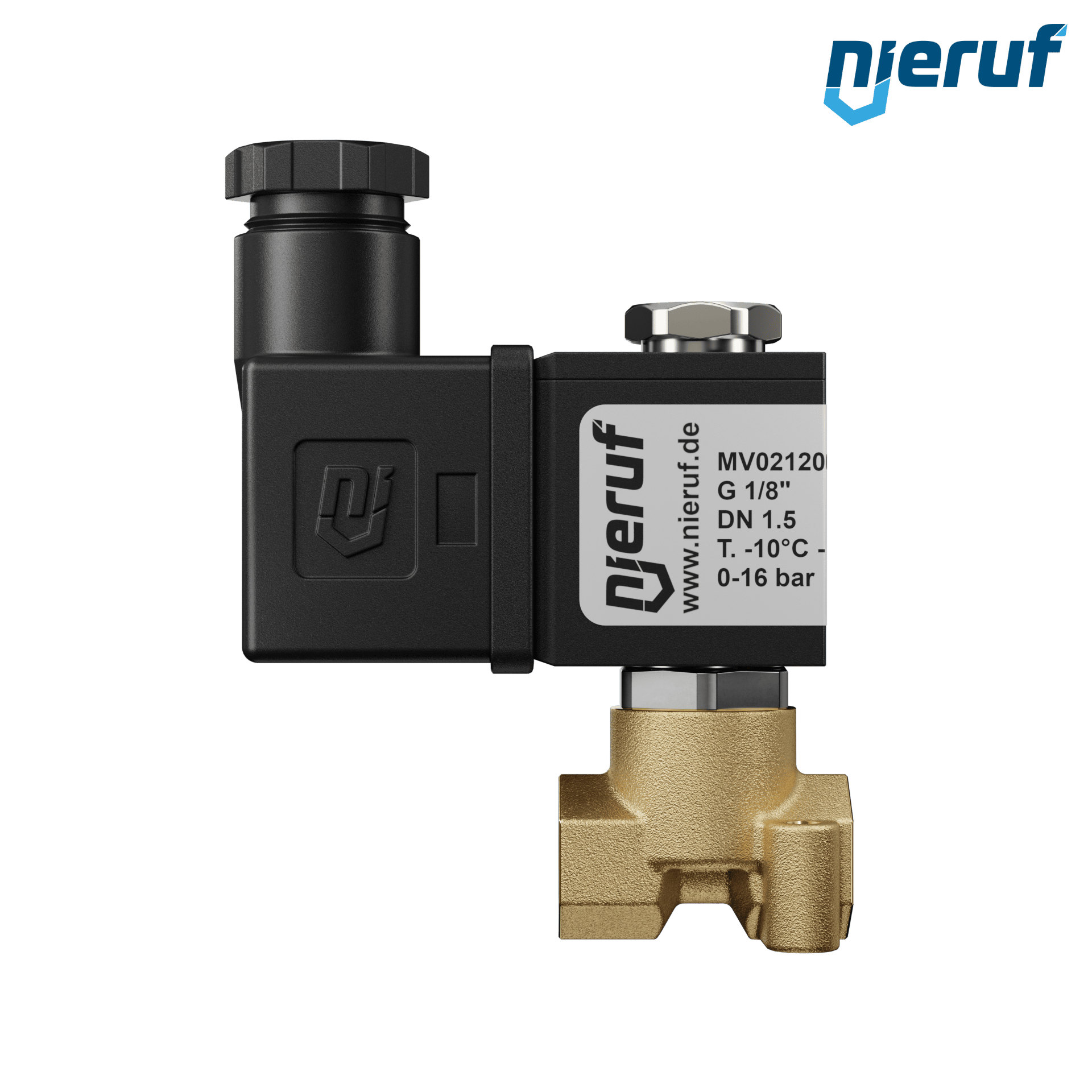 elettrovalvola DN 1,5 G 1/8" pollici ottone MV02 FKM 230V 50Hz