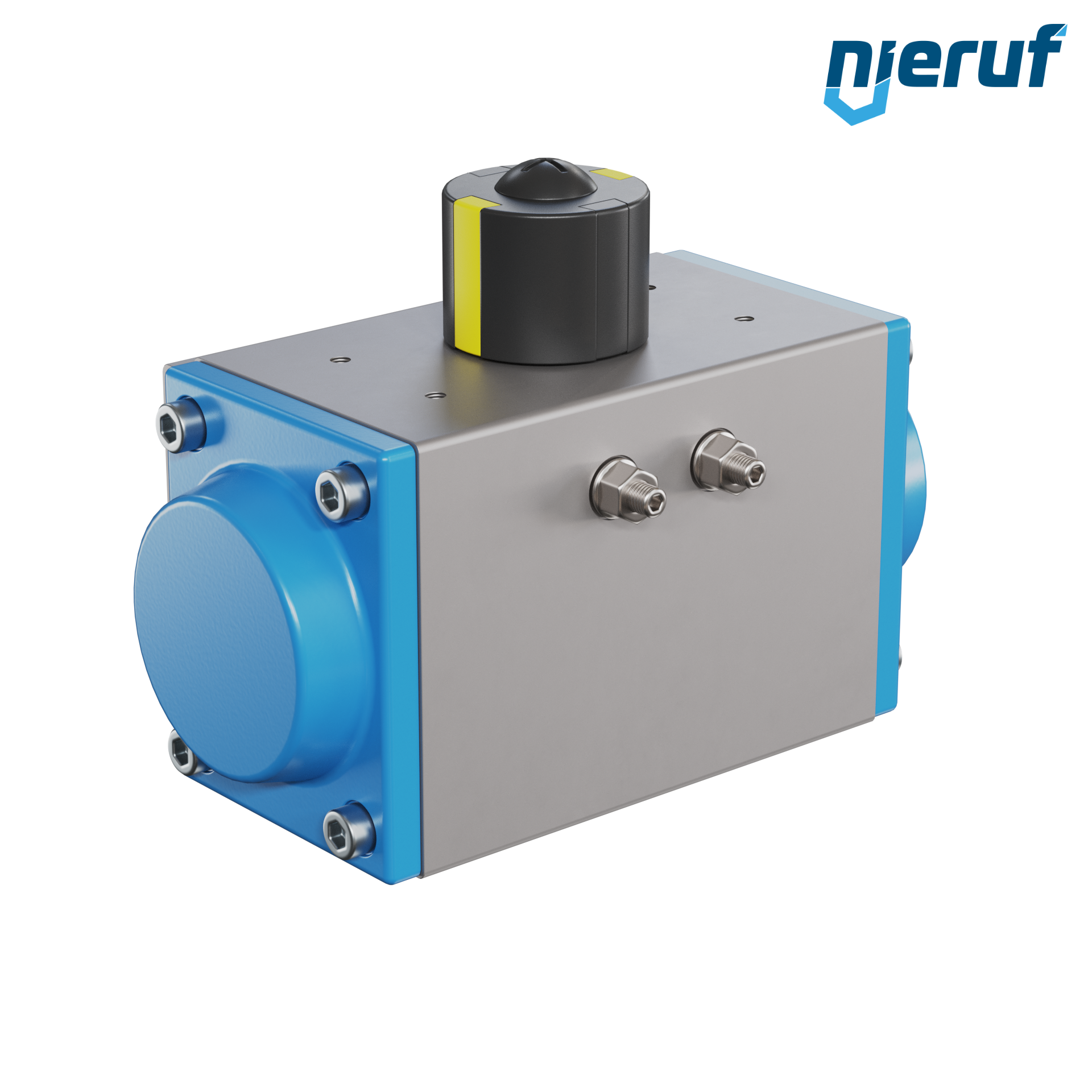 attuatore pneumatico AN02 a singolo effetto, apertura a molla versione per alta temperatura GS-063 90° con 12 molle