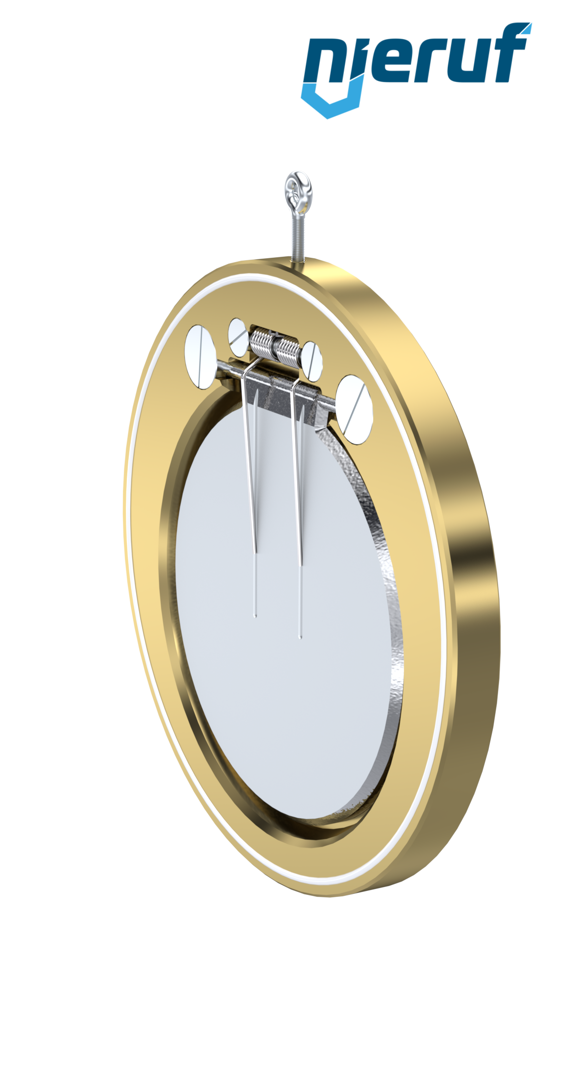 Zwischenflansch-Rückschlagklappe mit Feder DN300 ZR10 Alubronze 2.0975 PTFE