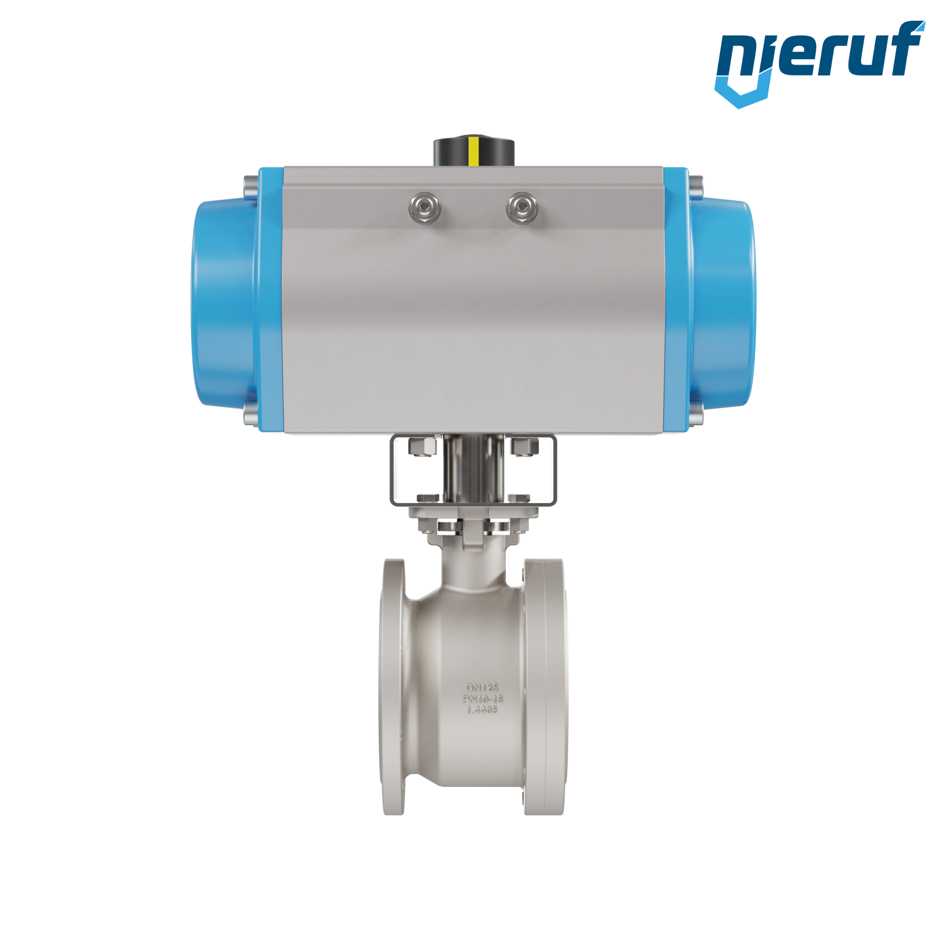 valvola a sfera flangiata dal design compatto DN125 PK07 azionamento rotativo pneumatico a semplice effetto