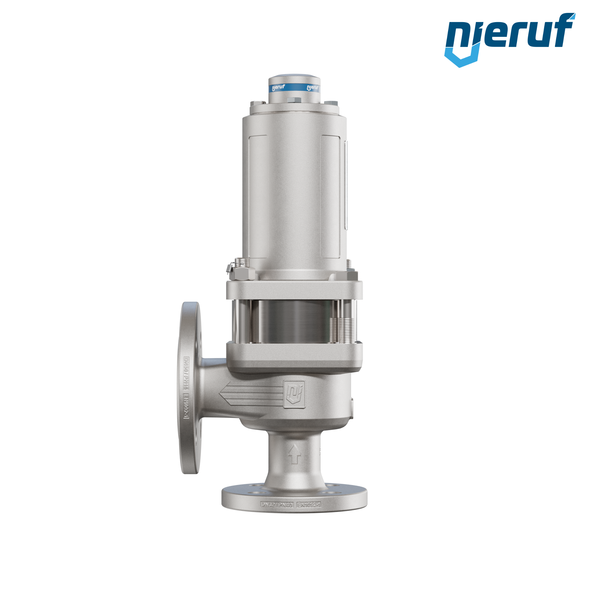 valvola di sicurezza con cappello a tenuta di gas & manicotto di tenuta DN32/DN50 SF04, PTFE, senza dispositivo di sollevamento
