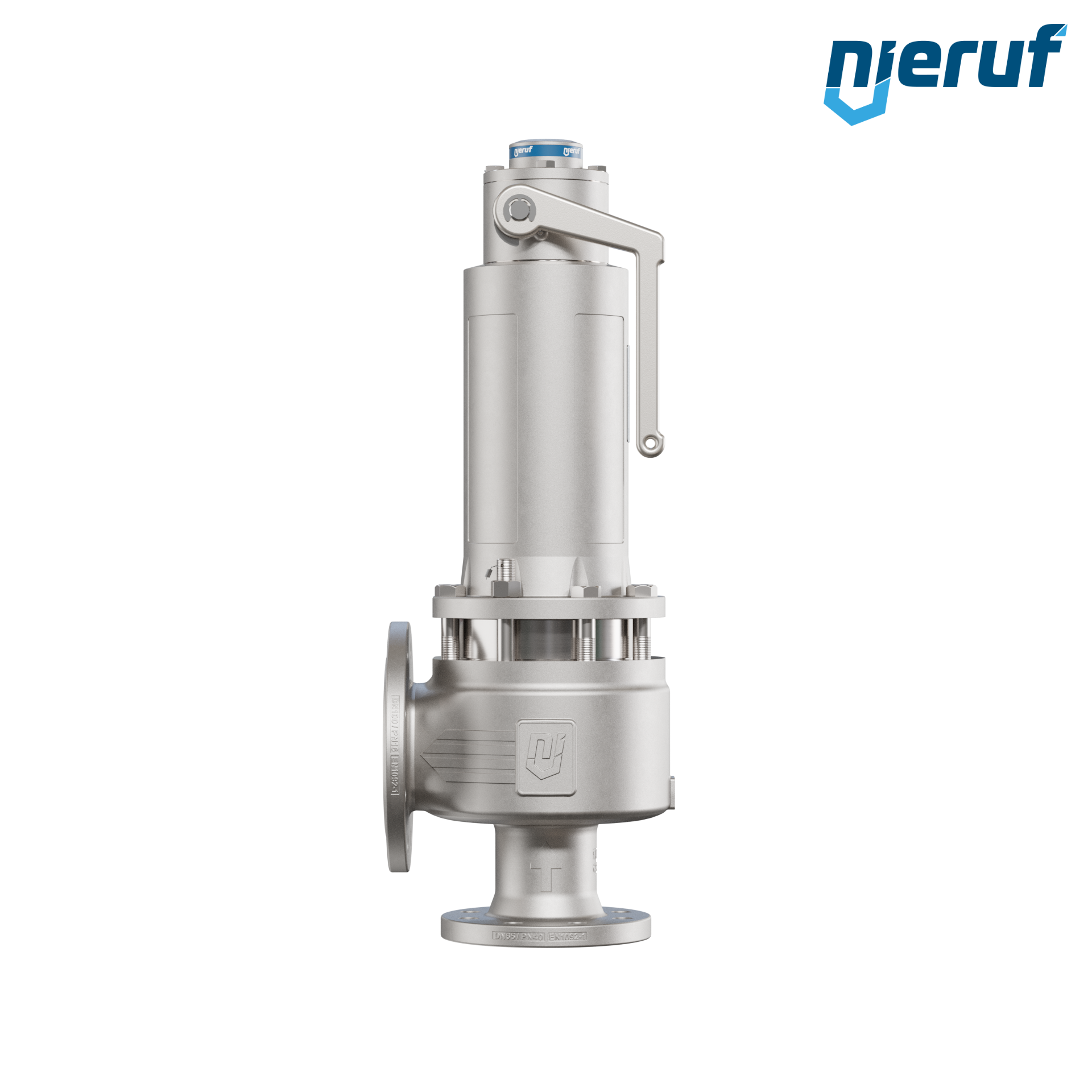 valvola di sicurezza con cappello a tenuta di gas & manicotto di tenuta DN65/DN100 SF04, PTFE, dispositivo di sollevamento con leva