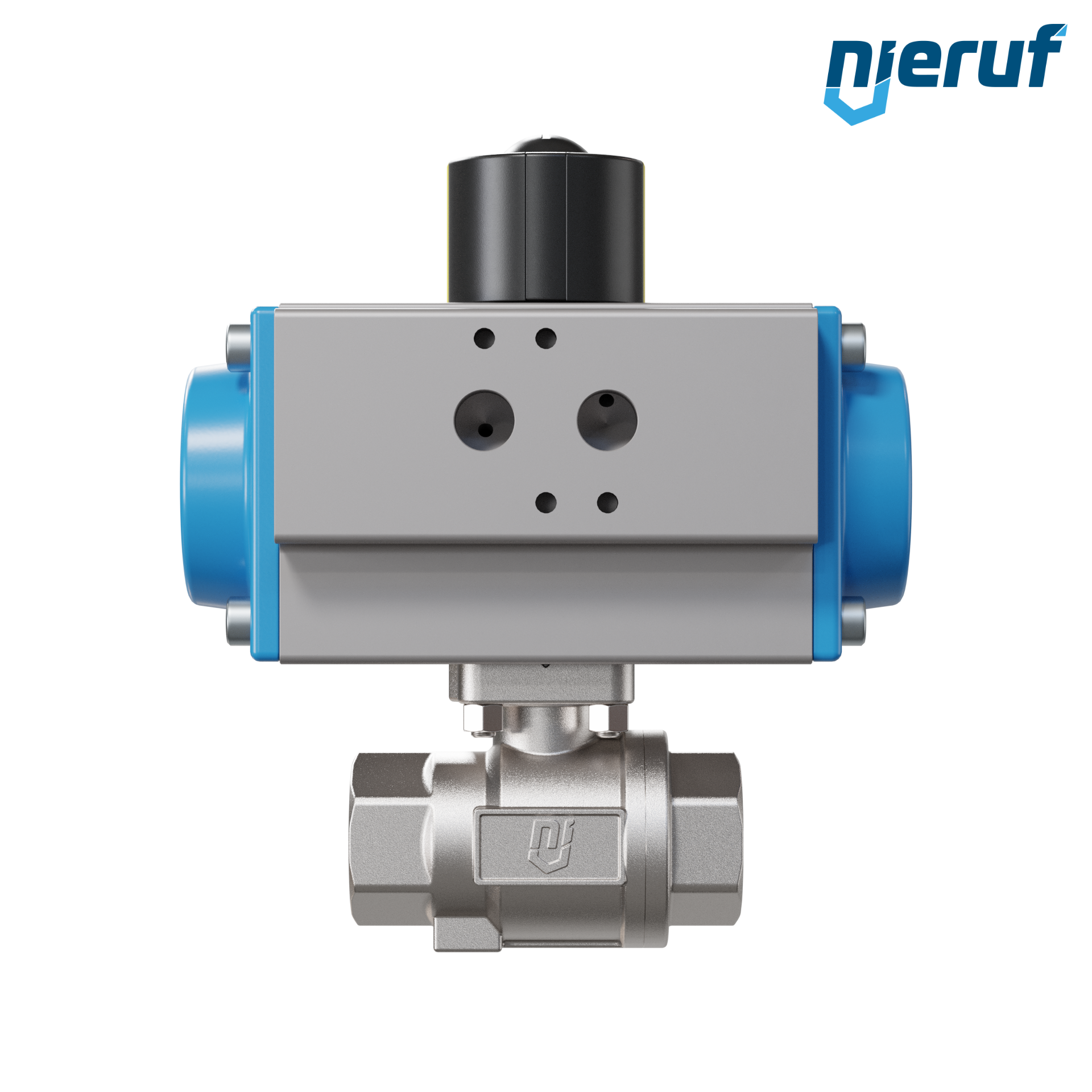 valvola a sfera pneumatica DN20 - 3/4" pollici azionamento rotativo a effetto semplice apertura a molla PK02