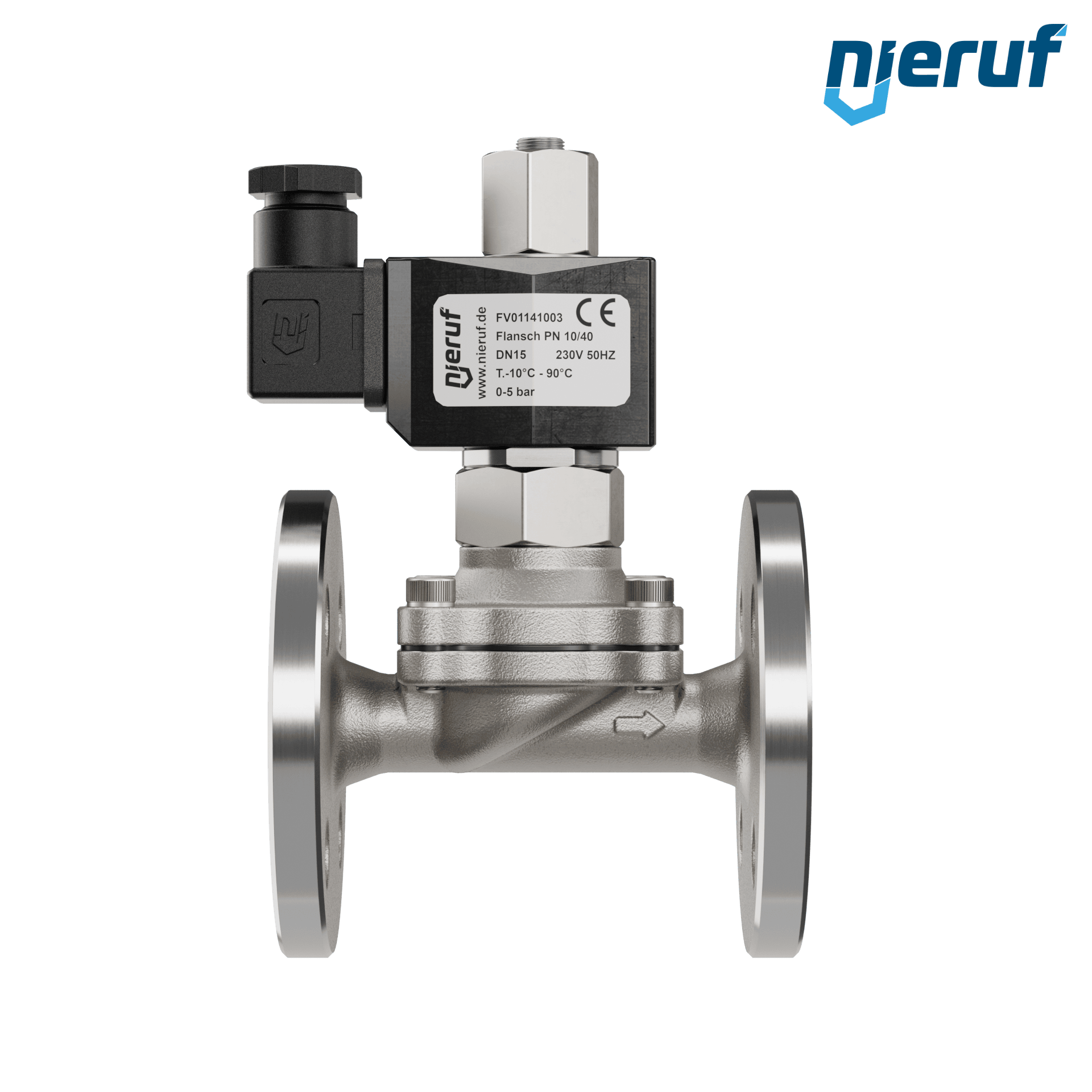 flangia elettrovalvola DN15 acciaio inossidabile FV01 NBR 230V 50Hz NO