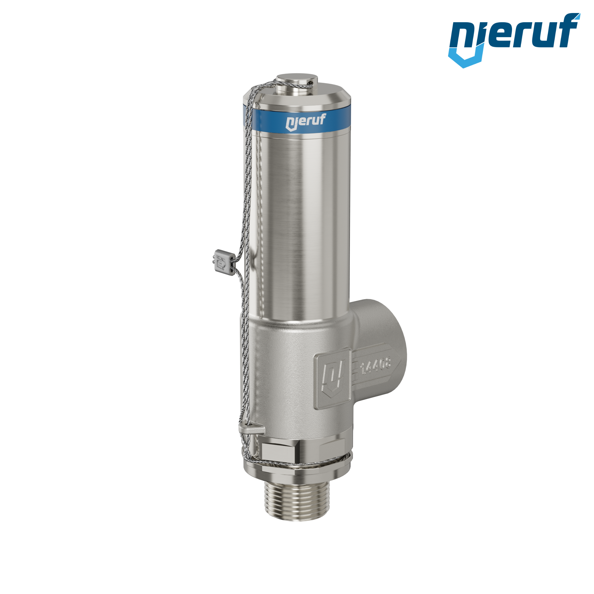 valvola di sicurezza criogenica DN10 3/8" M x 1/2" F SV14, acciaio inox PTFE
