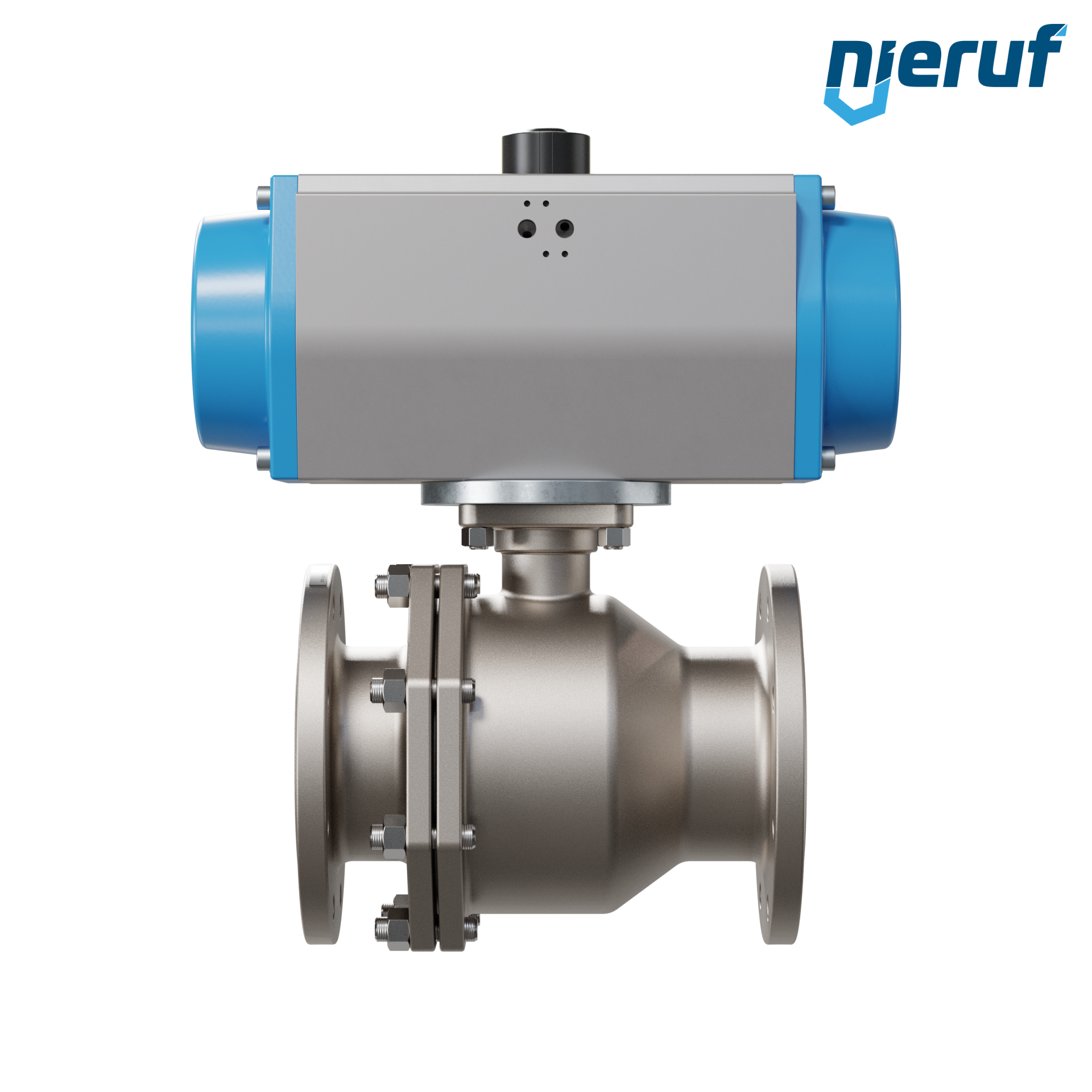 valvola a sfera flangiata DN125 PK05 azionamento rotativo pneumatico a semplice effetto apertura a molla