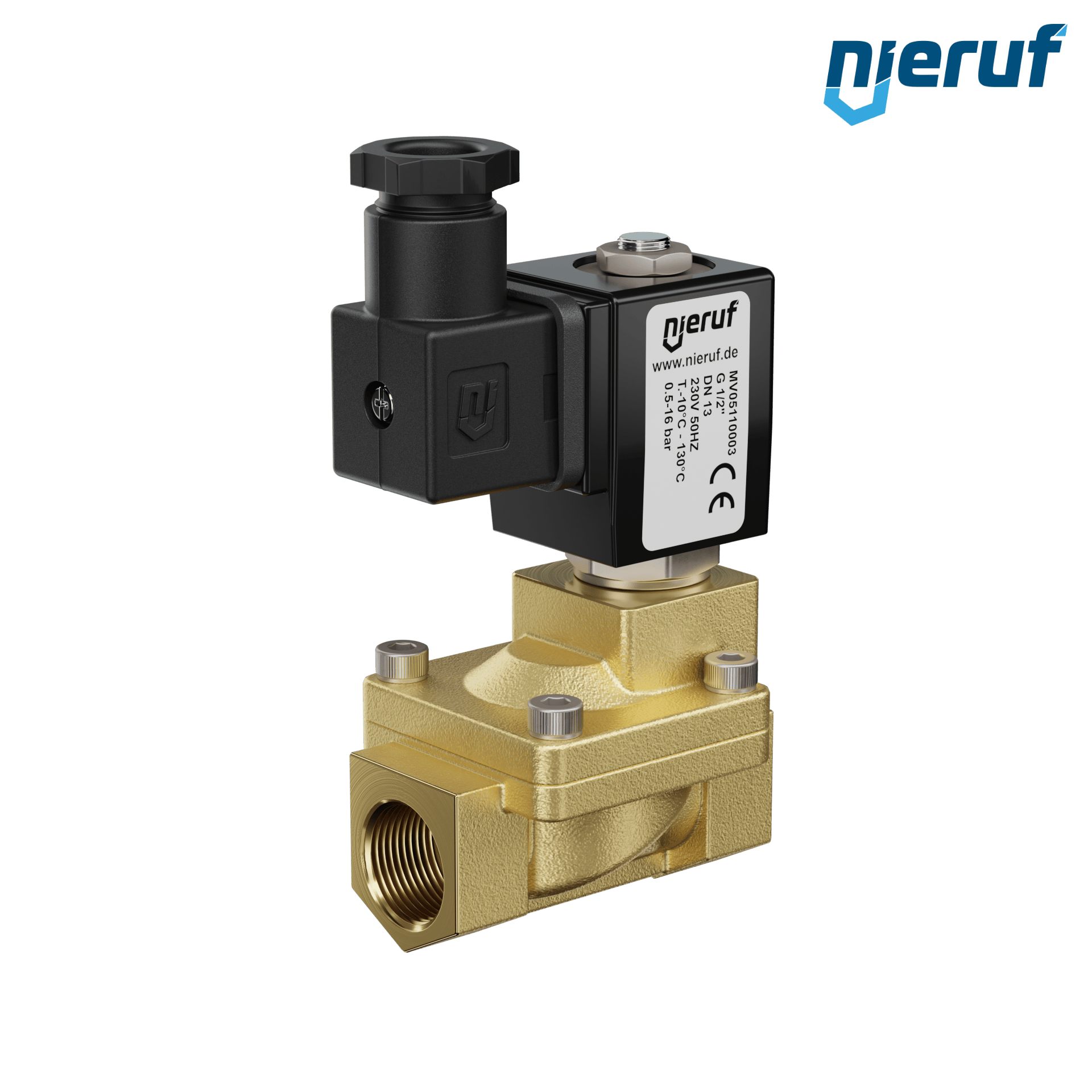 elettrovalvola G 1/2" pollici ottone MV05 EPDM 230V 50Hz
