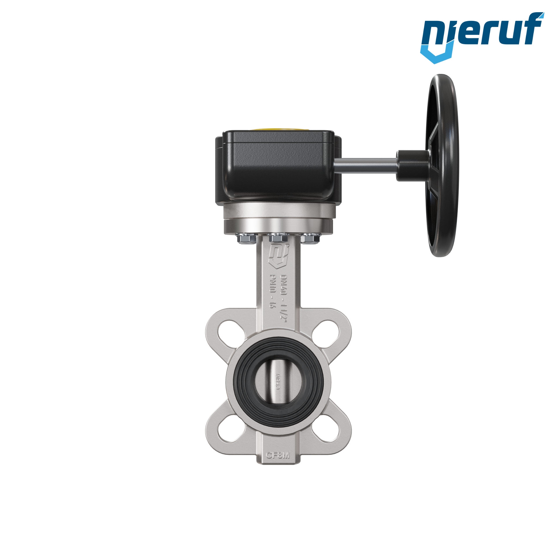 valvola a farfalla in acciaio inossidabile DN40 PN16 AK08 EPDM volantino