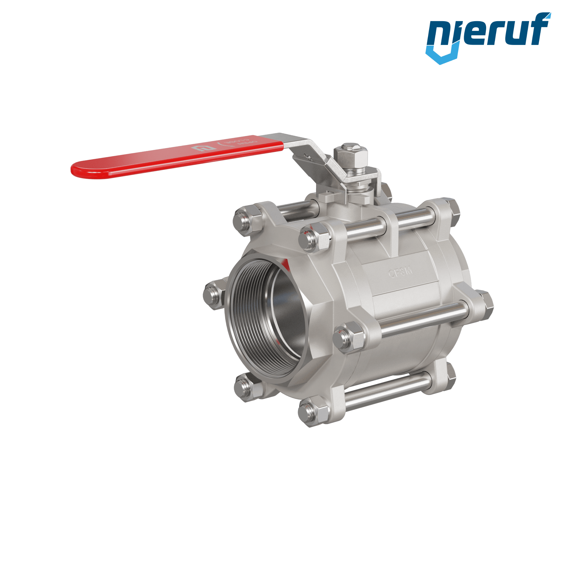 Valvola a sfera in acciaio inossidabile a 3 pezzi DN100 - 4" pollici filettatura interna NPT