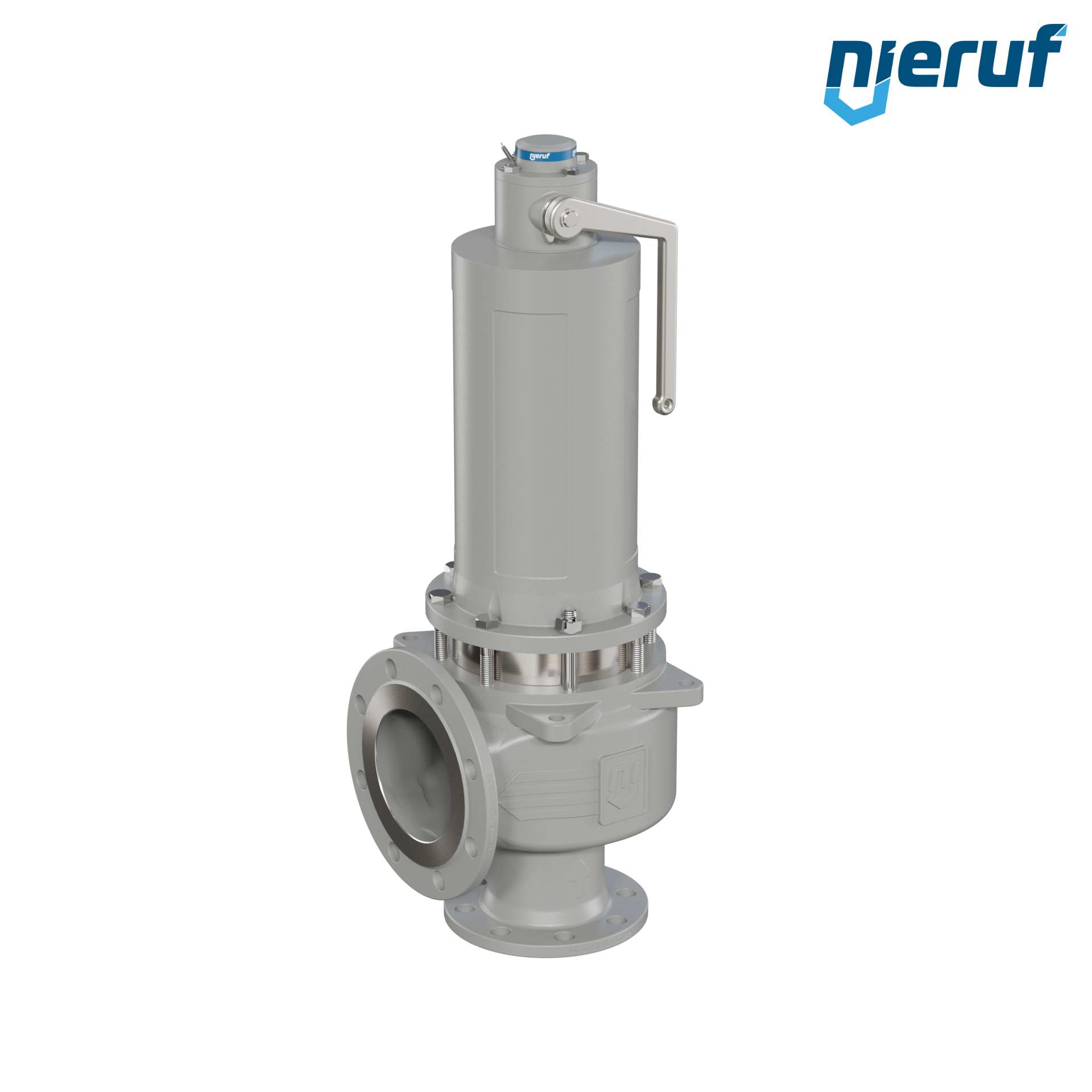 valvola di sicurezza flangiata DN100/DN150 SF06, cappello della molla a tenuta di gas (antigas) & manicotto di tenuta in acciaio inossidabile PTFE, dispositivo di sollevamento con leva