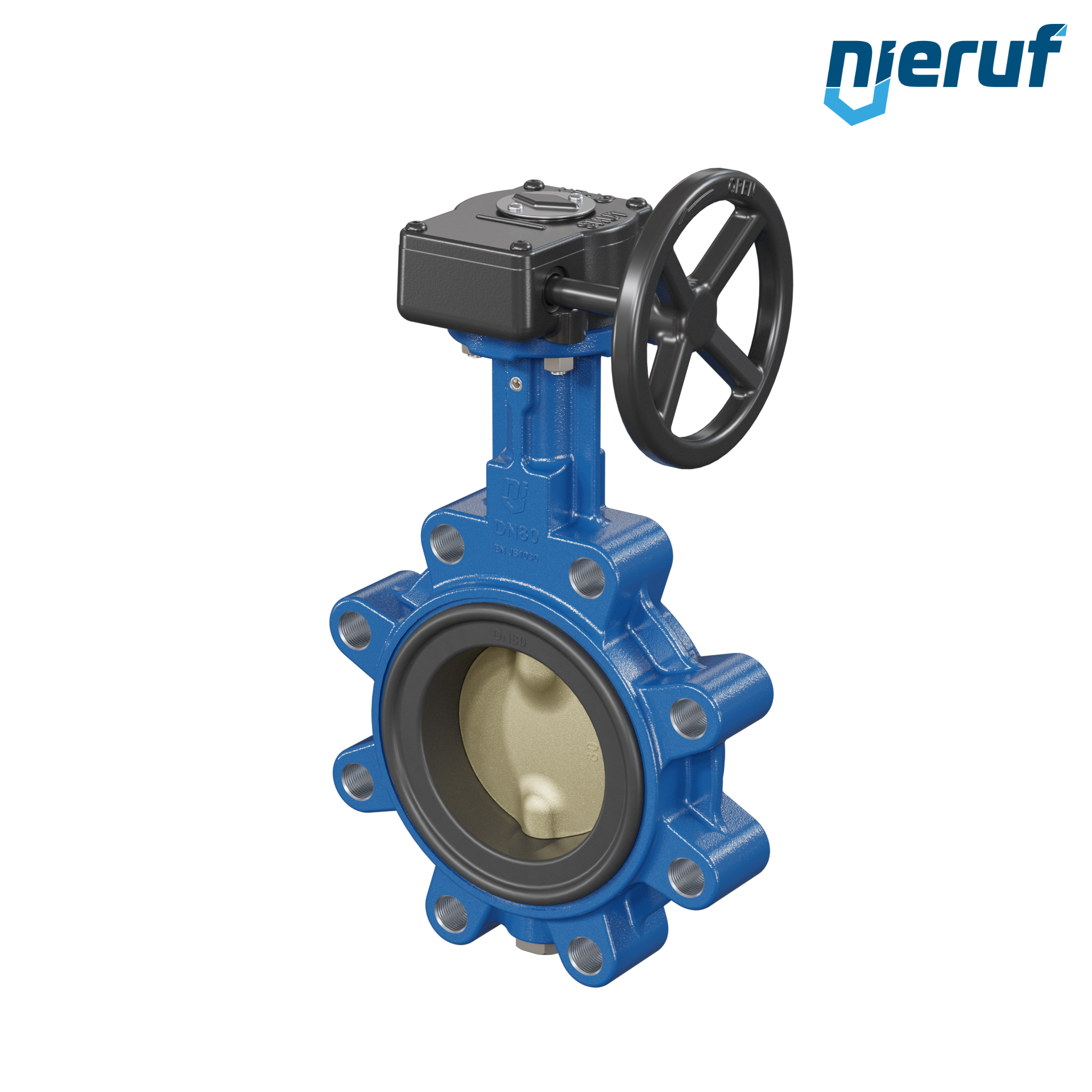 valvola a farfalla per l'acqua di mare DN 80 PN10-PN16 AK16 volantino