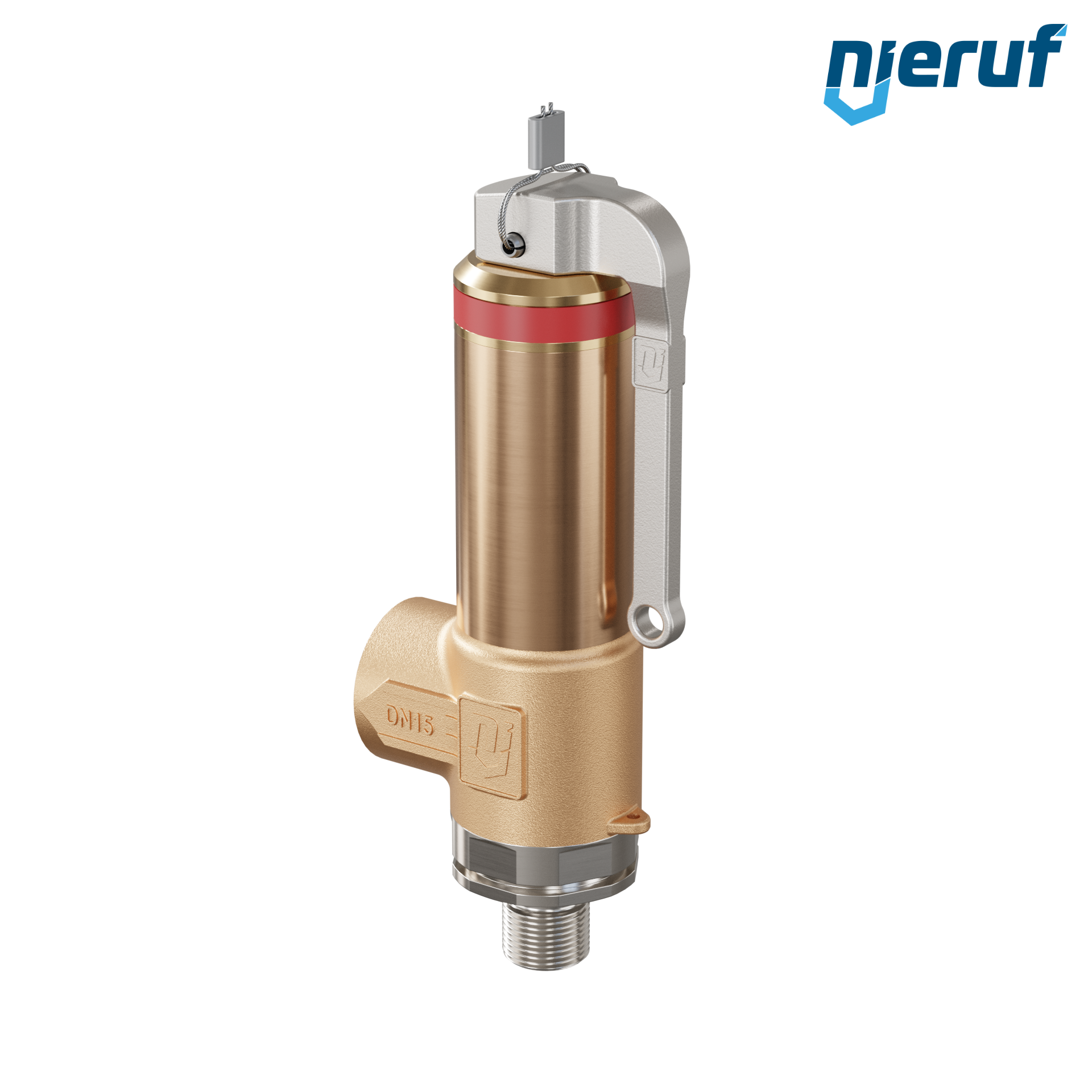 Kriogeniczny zawór bezpieczeństwa Dźwignia DN8 1/4" GZ x 1/2" GW SV18, stal nierdzewna & brąz PTFE