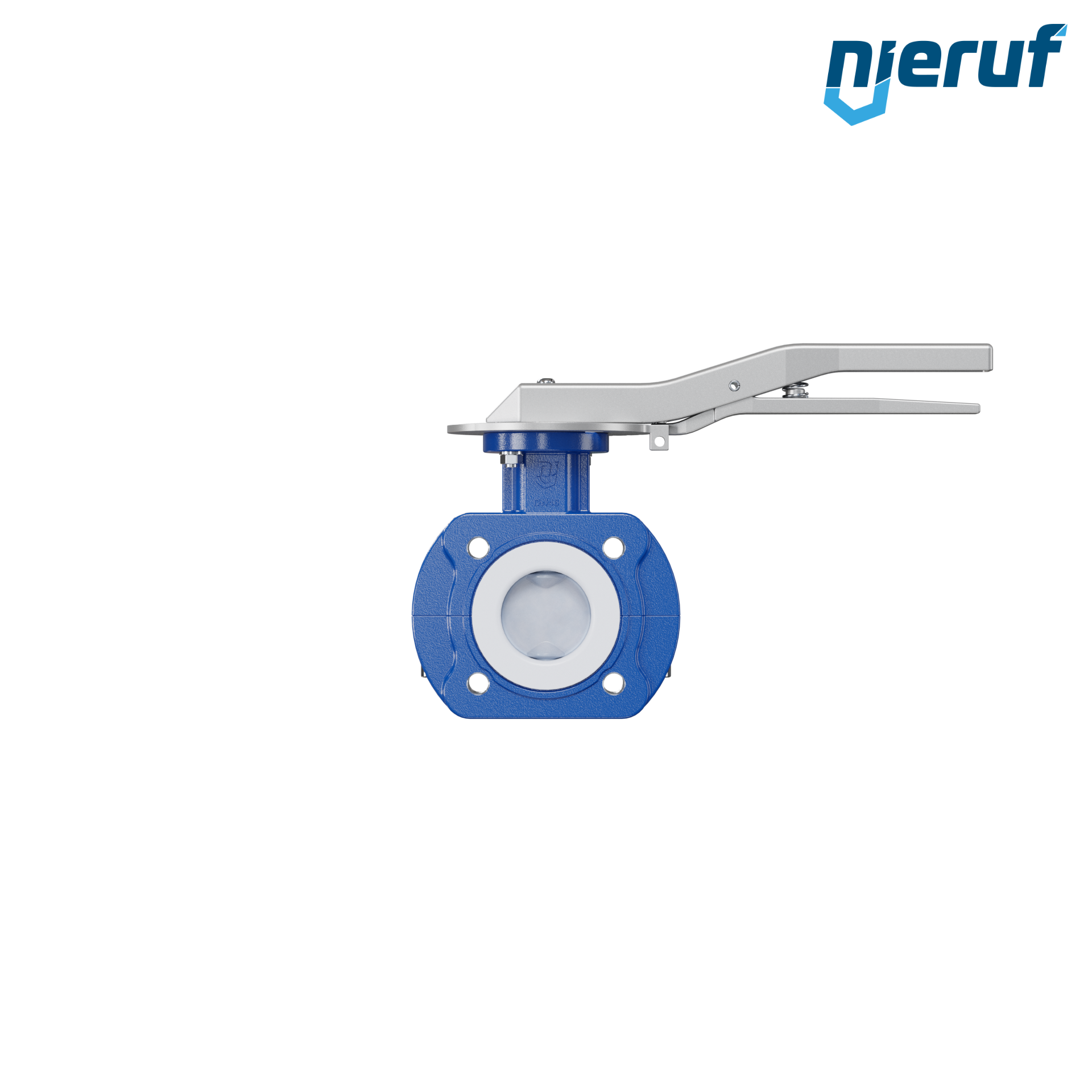valvola a farfalla PFA PTFE AK10 DN40 ANSI150 leva inserto in FKM