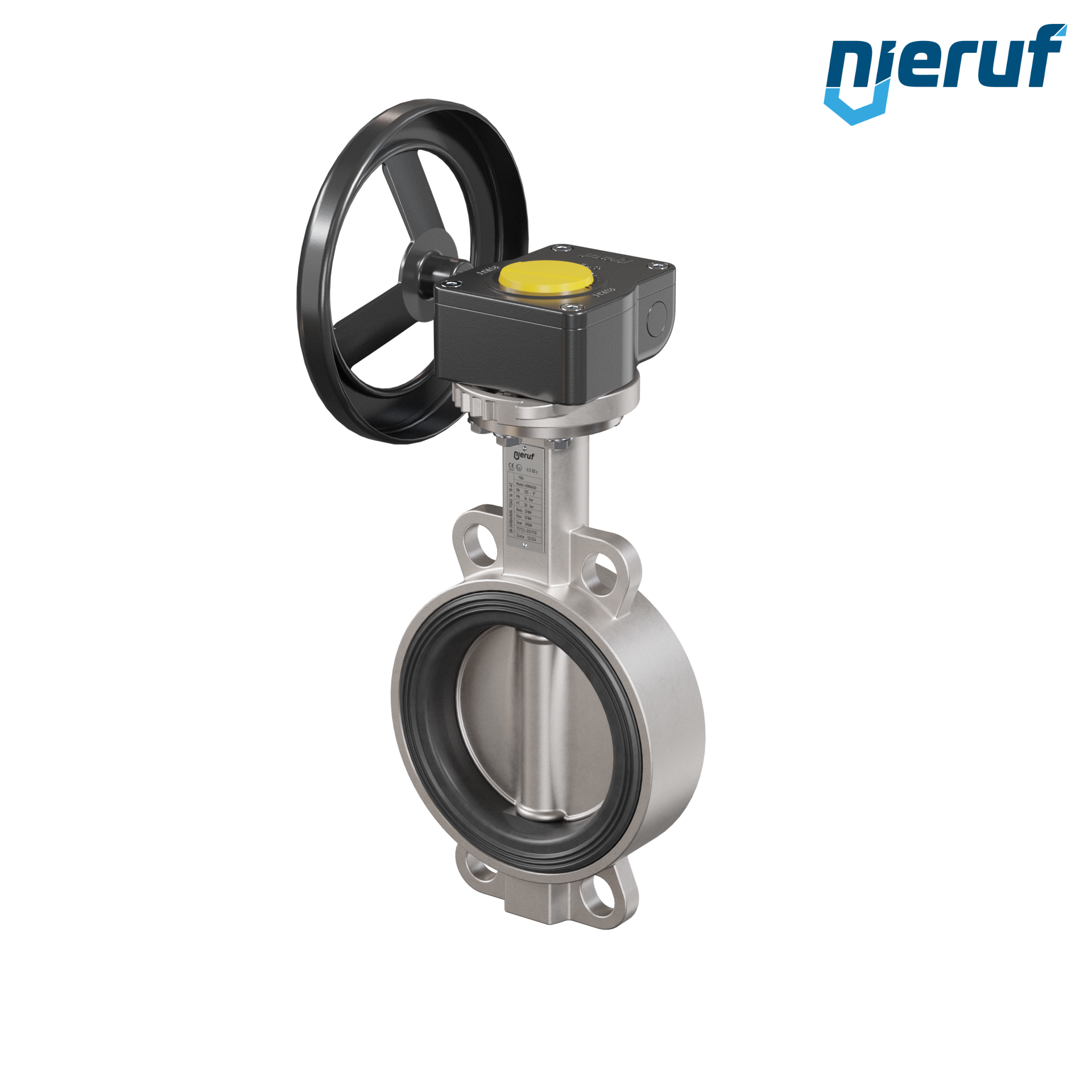 valvola a farfalla in acciaio inossidabile DN 125 PN16 AK08 EPDM volantino