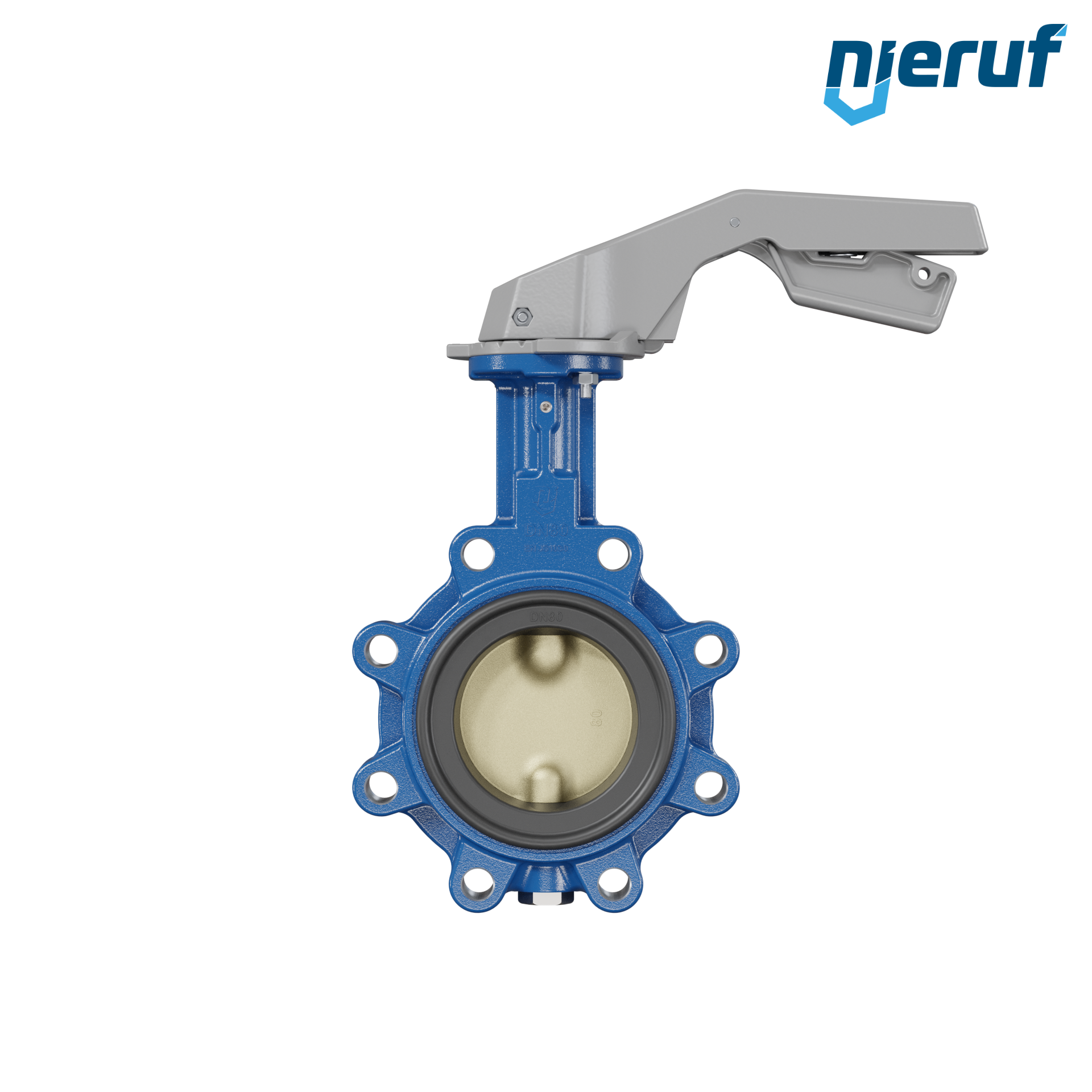 valvola a farfalla per l'acqua di mare DN 80 PN10-PN16 AK16 leva a mano