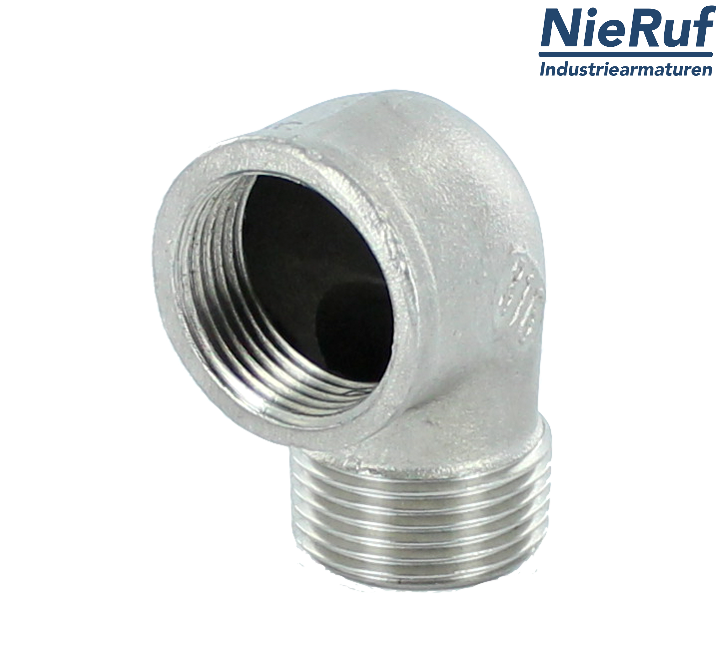 Codo de 1/2" de acero inoxidable 316 de 90° rosca hembra x macho