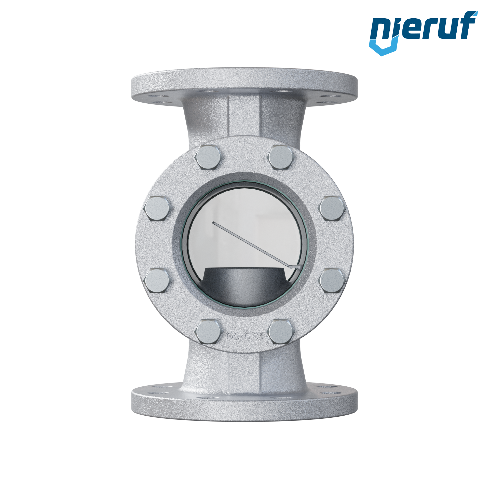 Specola visiva flangiata DN100 acciaio 1.0619 flangia PN40 vetro borosilicato versione con disco