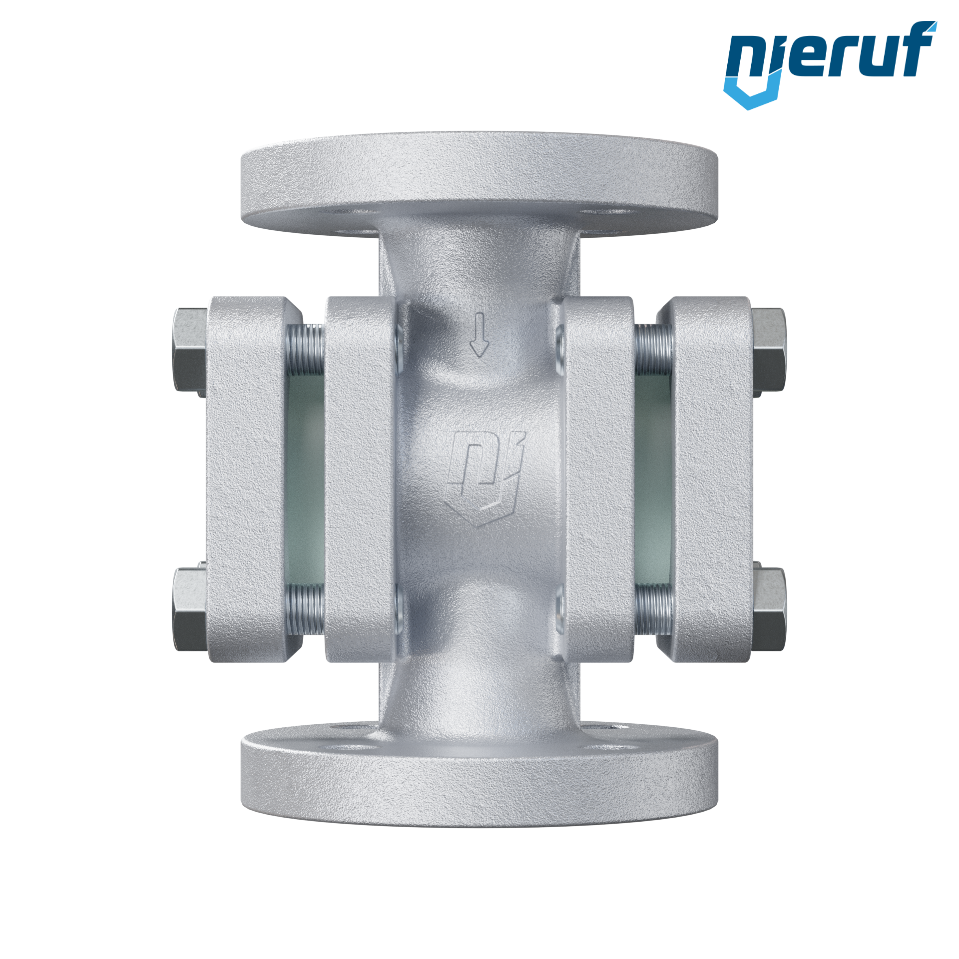 Specola visiva flangiata DN25 - 1" pollici ghisa GG25 flangia ANSI 150 vetro borosilicato versione standard
