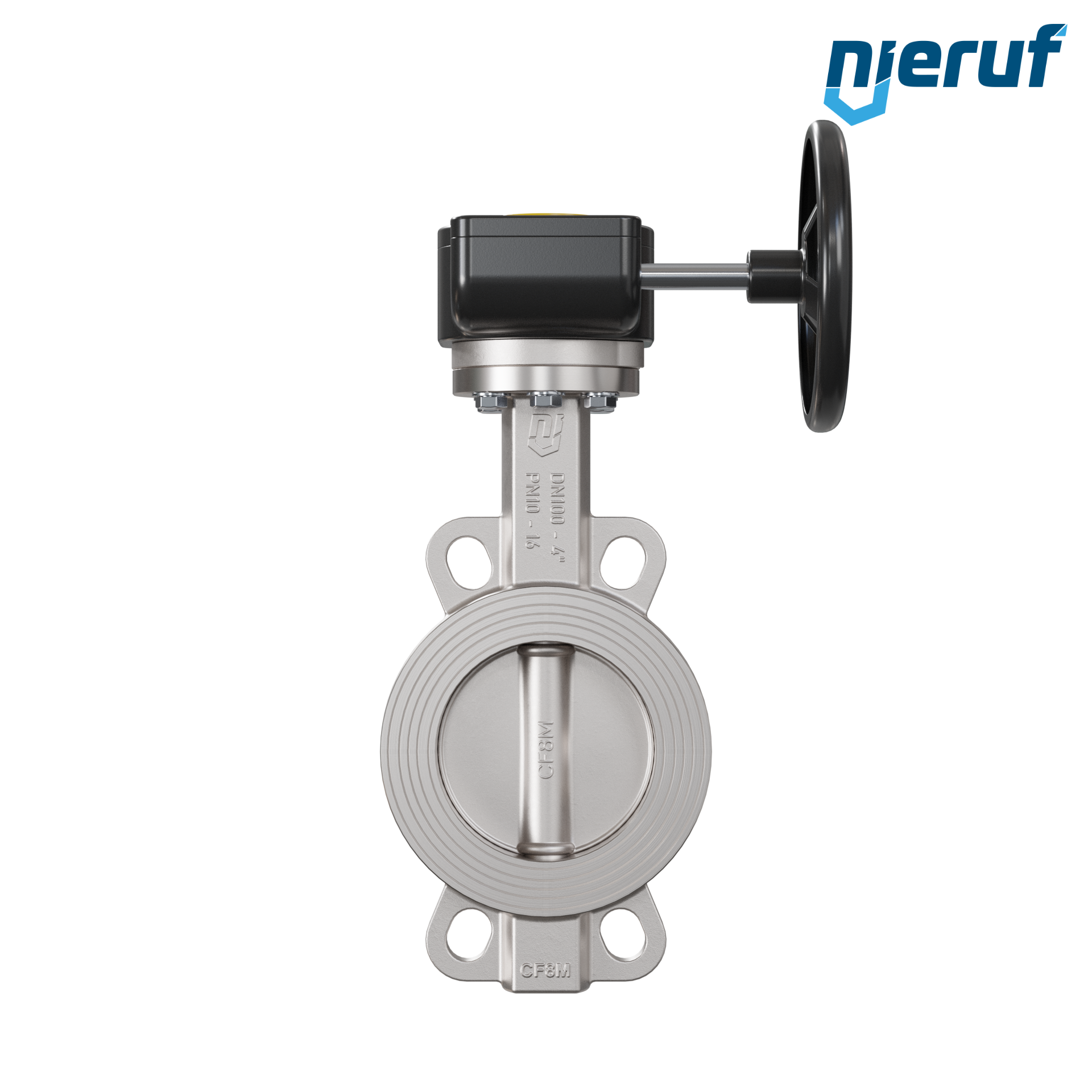 valvola a farfalla in acciaio inossidabile DN 100 PN16 AK08 metallo volantino