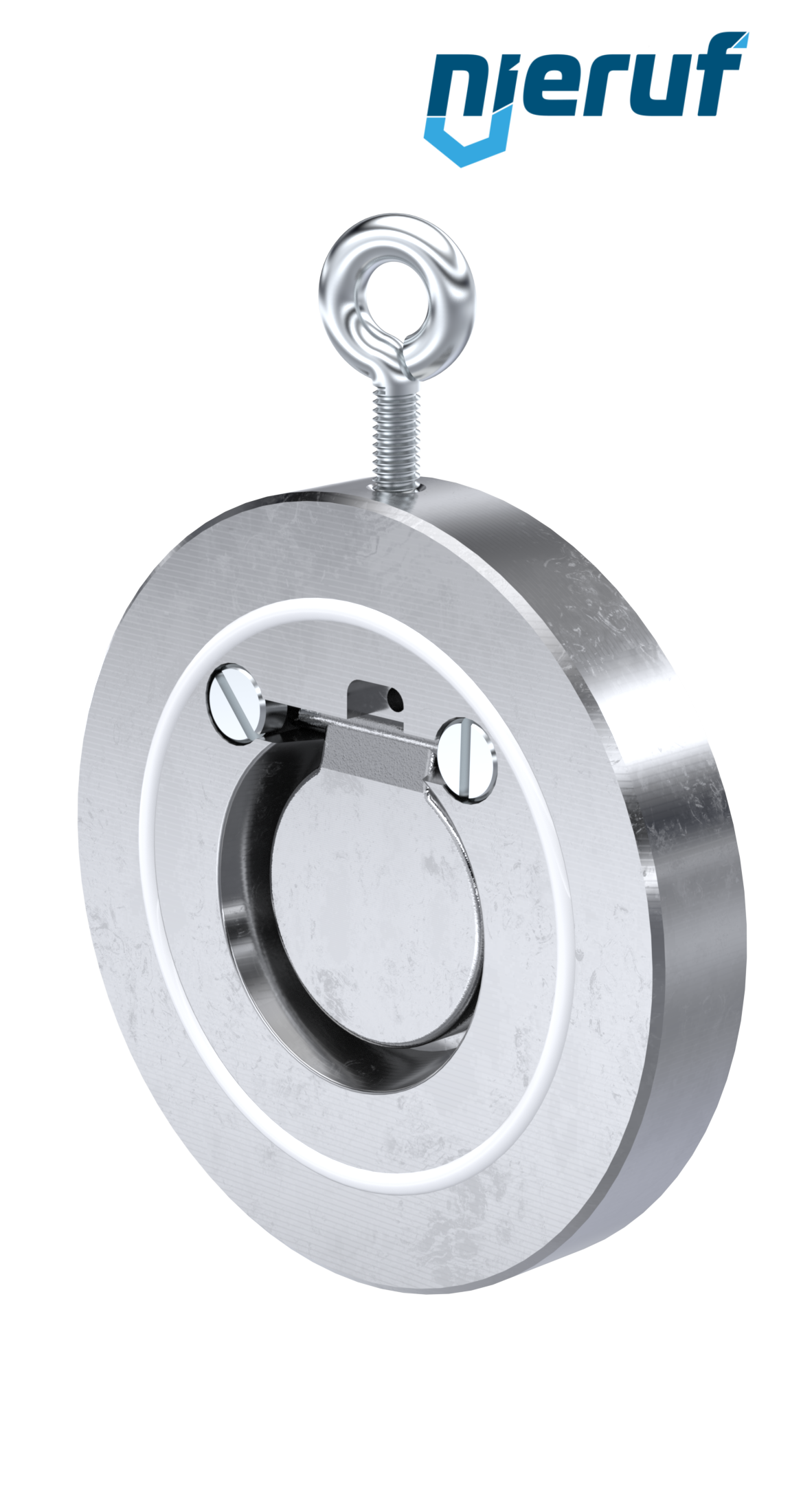 Zwischenflansch-Rückschlagklappe DN40 ZR01 ANSI 150 Stahl 1.0460, verzinkt PTFE