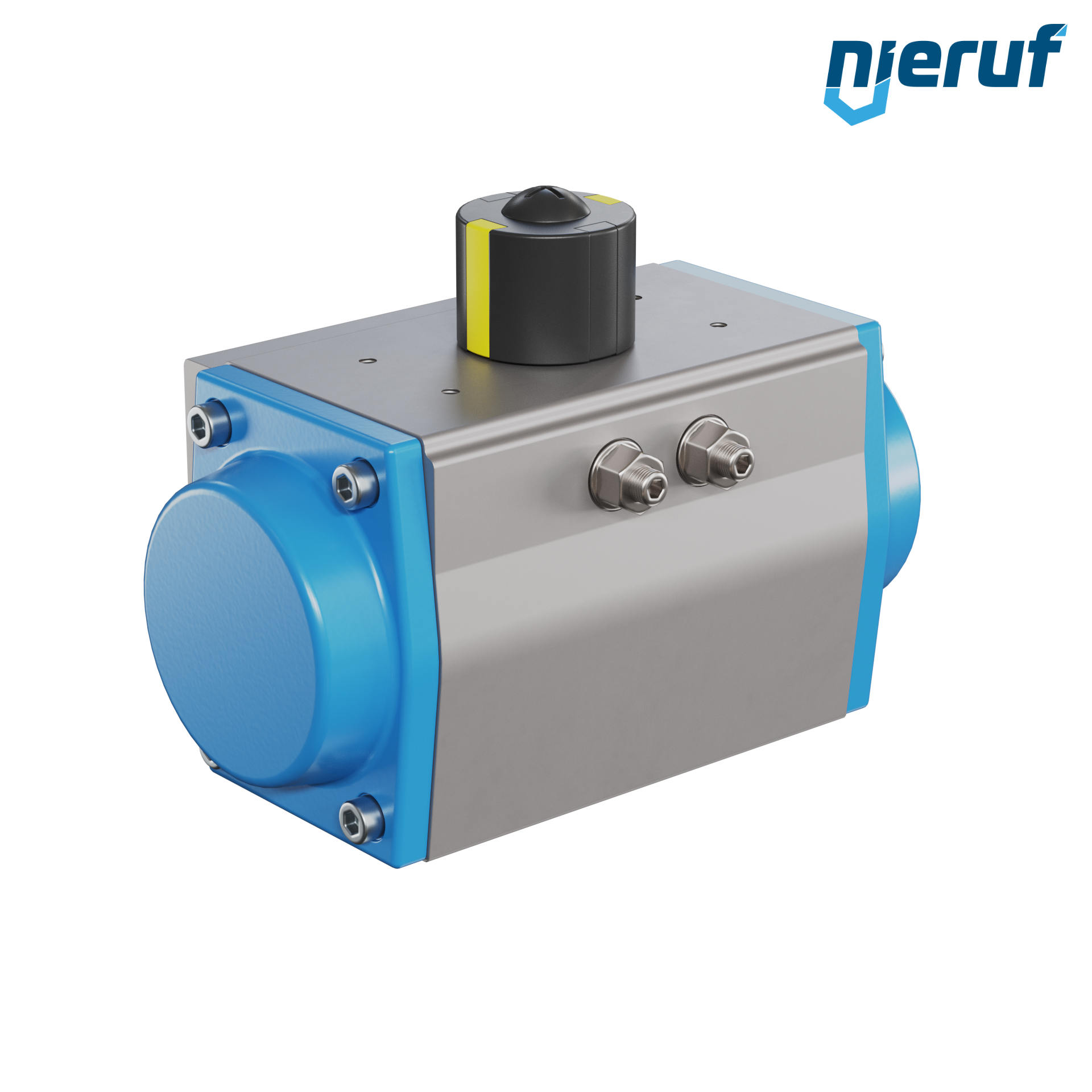 attuatore pneumatico AN02 a singolo effetto, apertura a molla versione per alta temperatura GS-075 90° con 12 molle