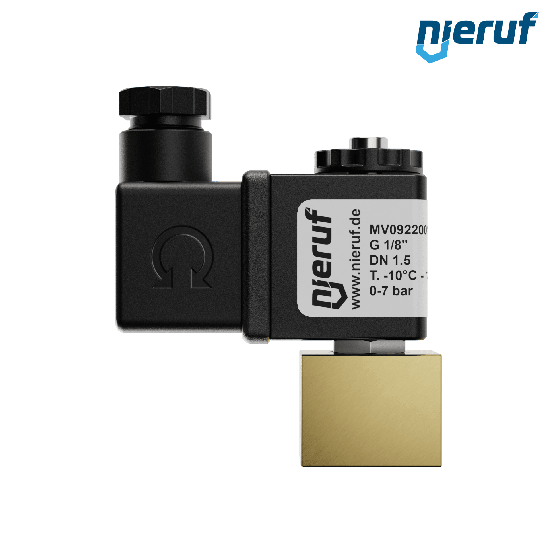 elettrovalvolaDN1,5 G 1/8" pollici ottone MV09 FKM 24V DC