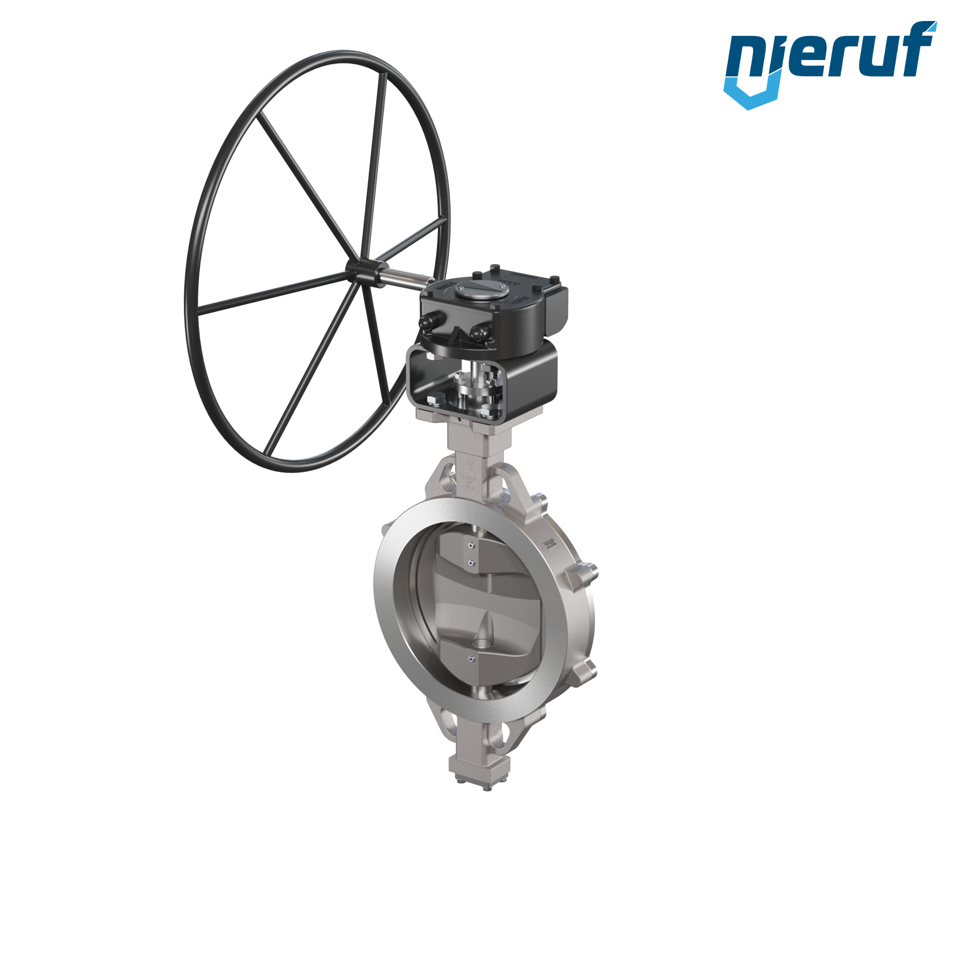 valvola a farfalla triplo eccentrico acciaio inox AK13 DN 350 PN10-40 ANSI150 volantino