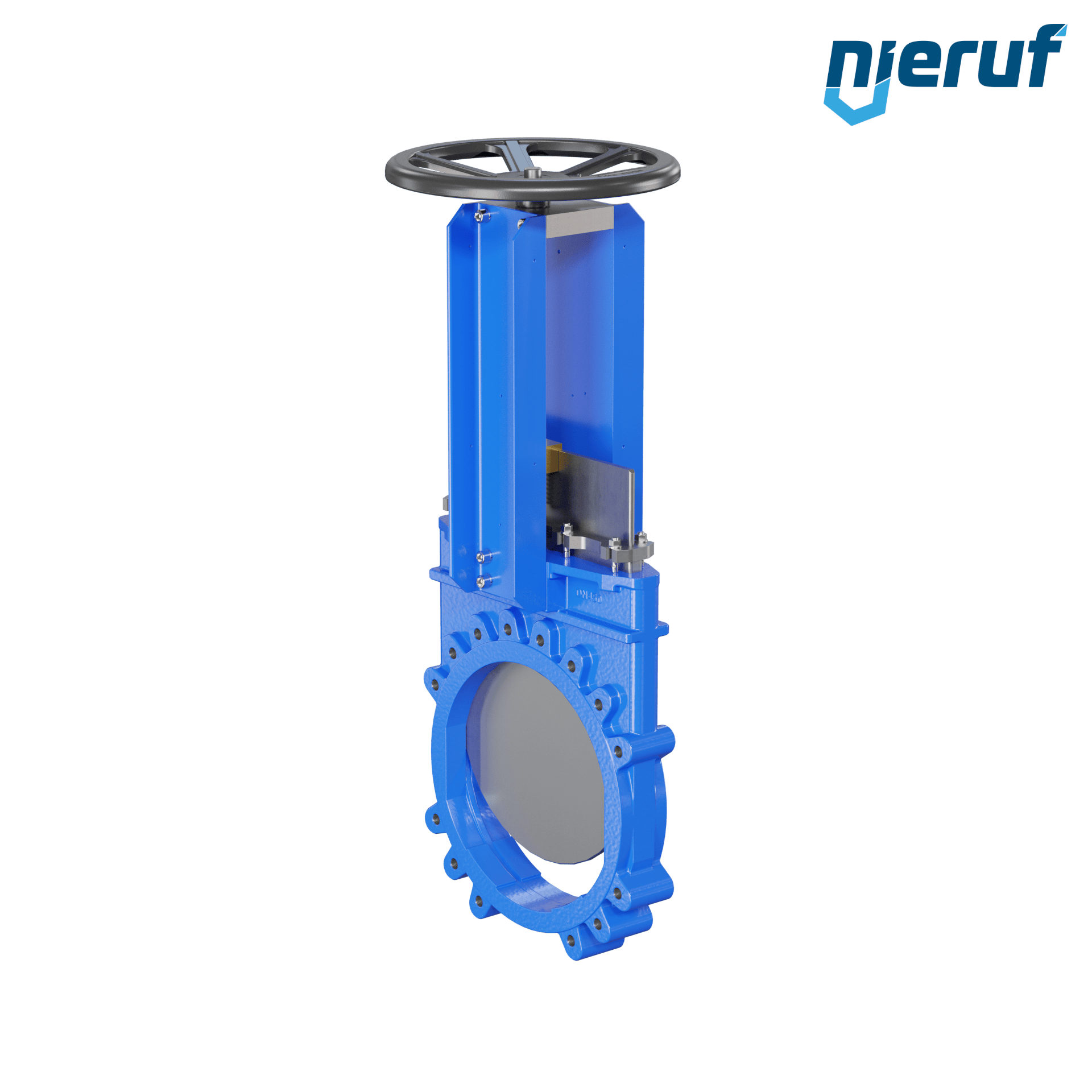 valvola a ghigliottina DN 450 SR01 NBR manovella / volante