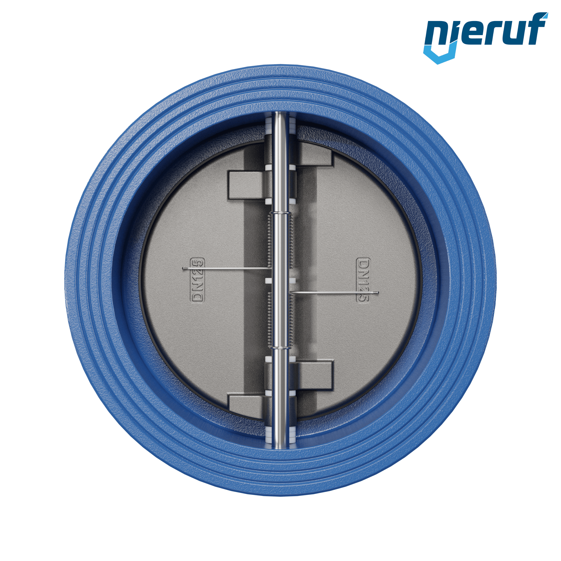 valvola di ritegno a doppio battente DN150 ANSI150 DR01 ANSI 150 GGG40 con rivestimento epossidico blu 180µm  EPDM