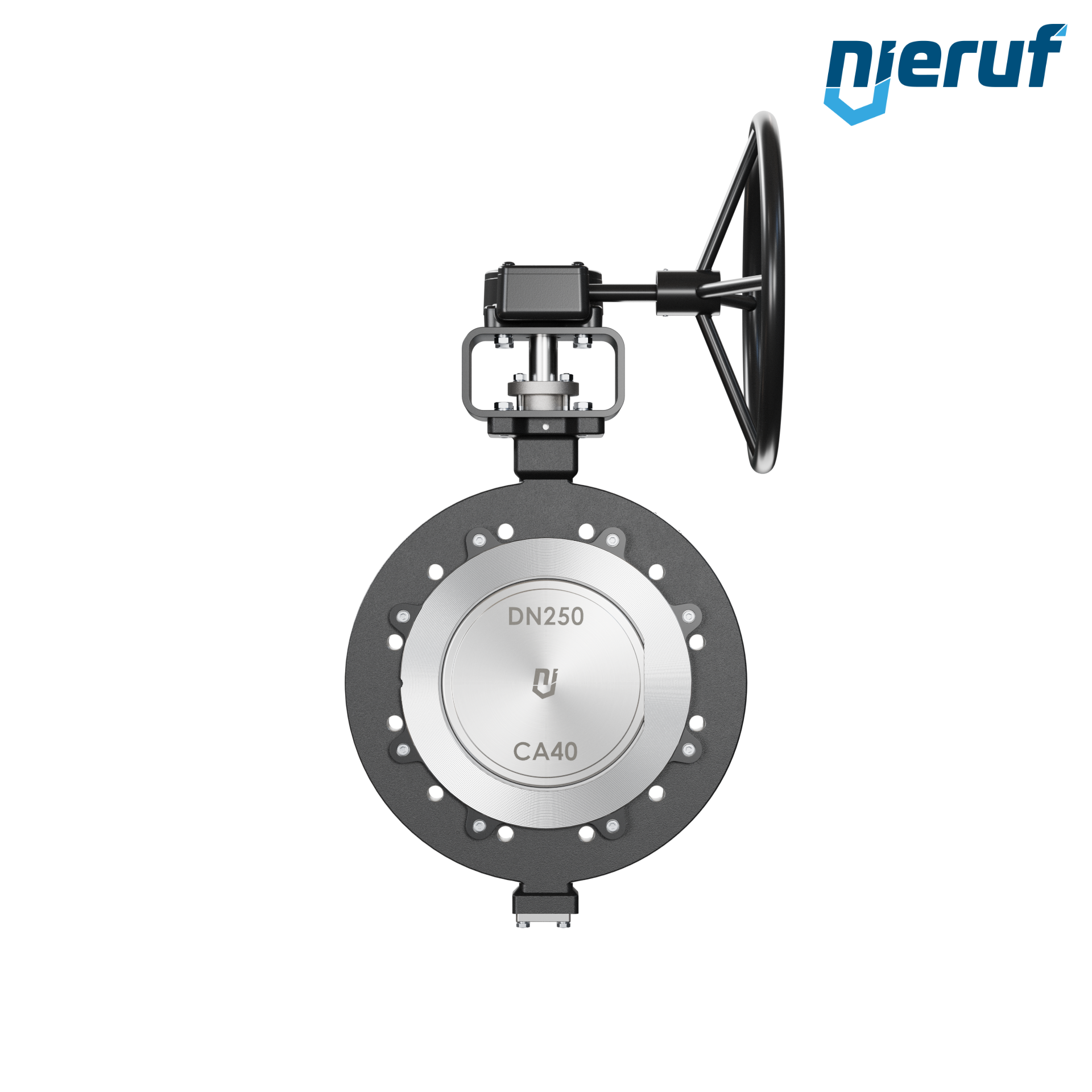 Double offset butterfly-valve AK12 DN 250 PN10 worm gear