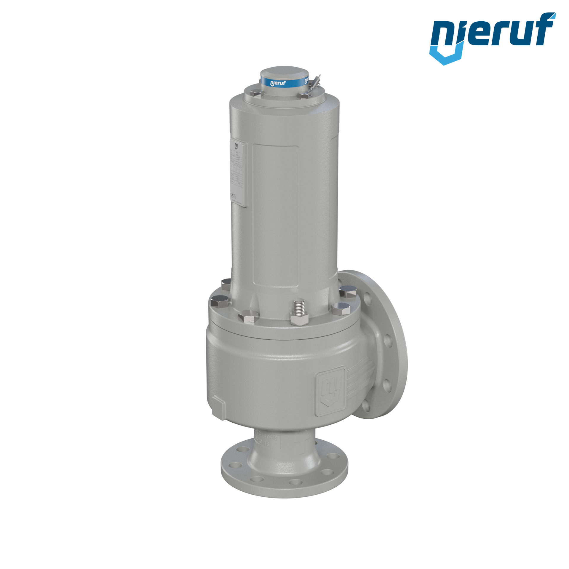 valvola di sicurezza flangiata DN65/DN100 SF06, cappello della molla a tenuta di gas (antigas) PTFE, senza dispositivo di sollevamento