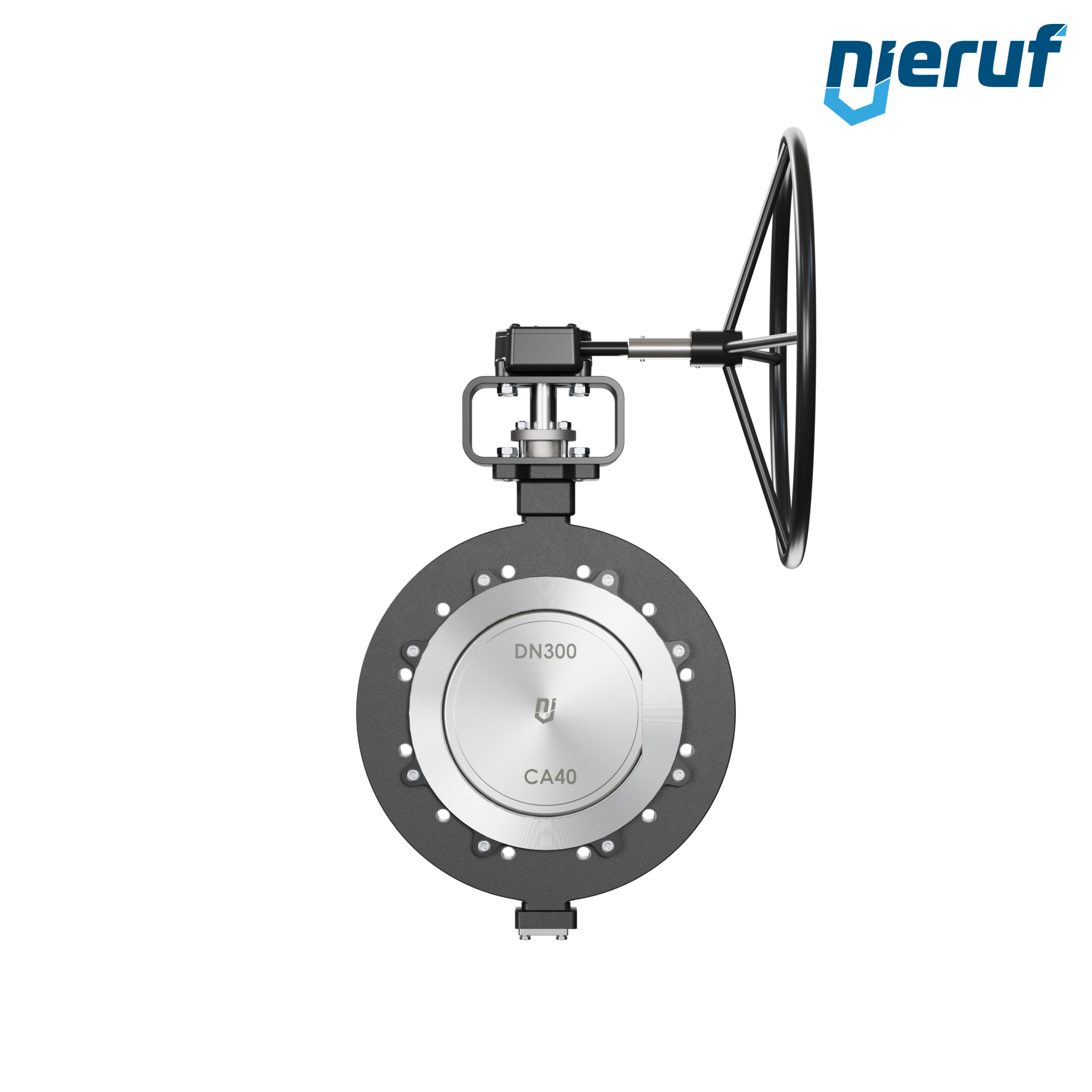 Double offset butterfly-valve AK12 DN 300 PN10 worm gear